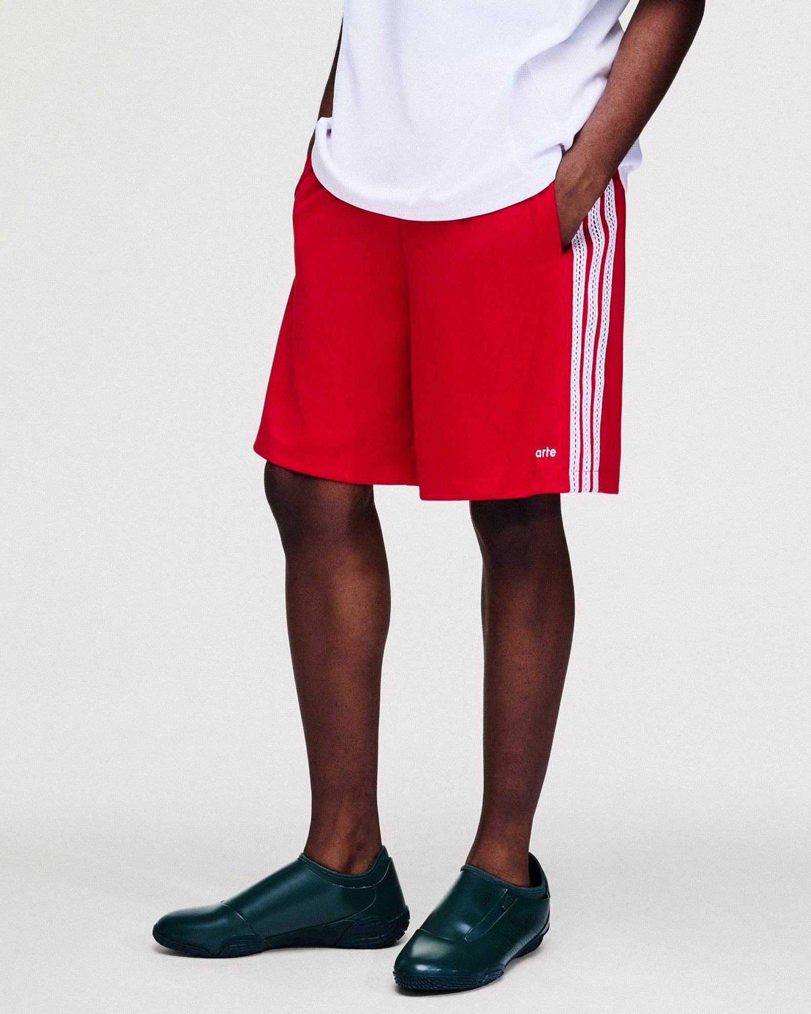 adidas Shorts Better Scarlet Shorts KD9316 On Model Front View | Overkill