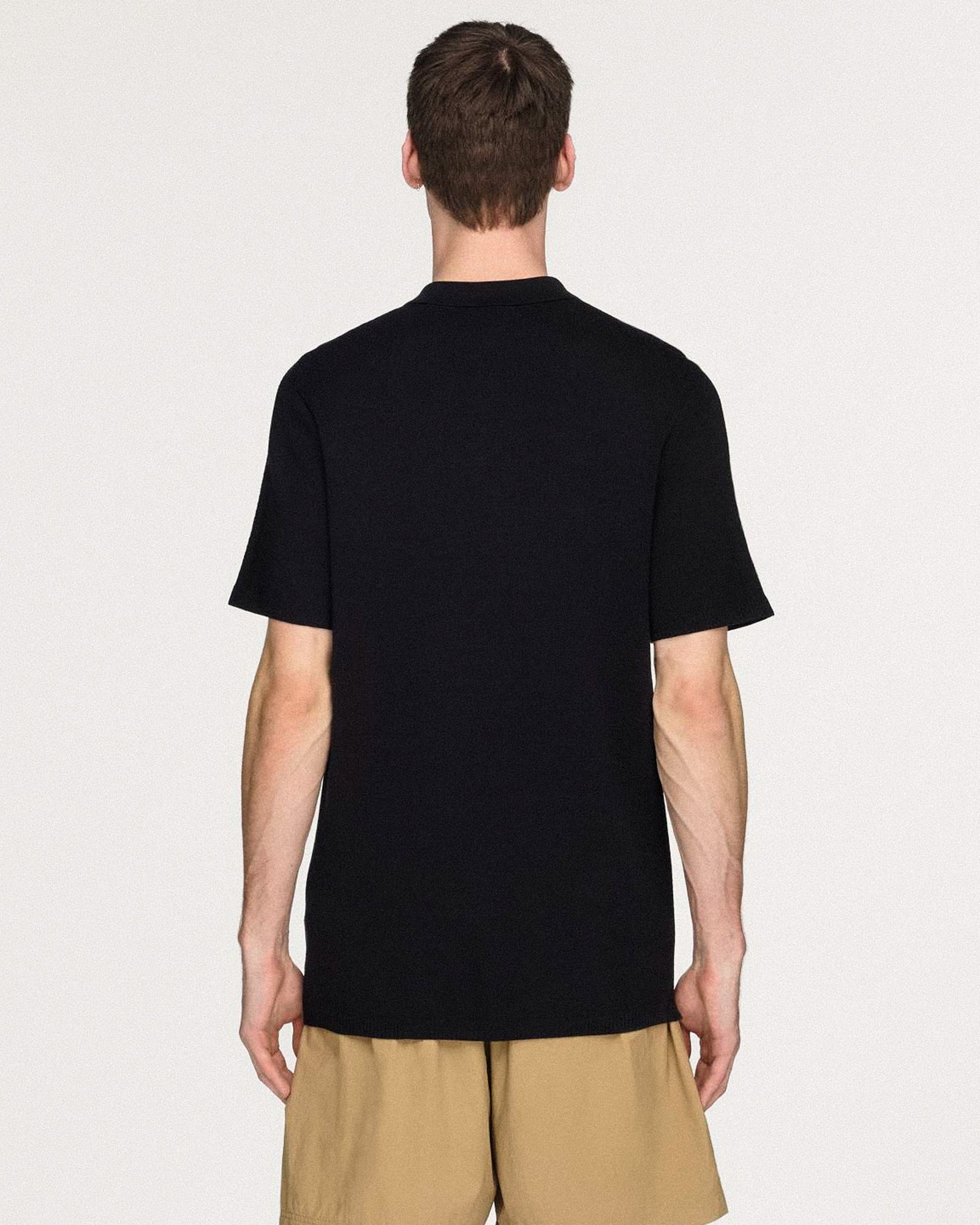 adidas Bispham Polo SPZL Black Polo Shirts KF6812 On Model Back View | Overkill