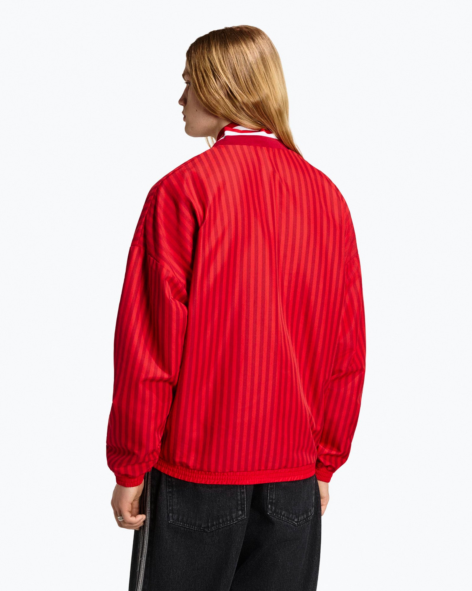 adidas FC Bayern München Stadium Track Top Better Scarlet / Team Victory Red Track Jackets KG2247 On Model Back View | Overkill