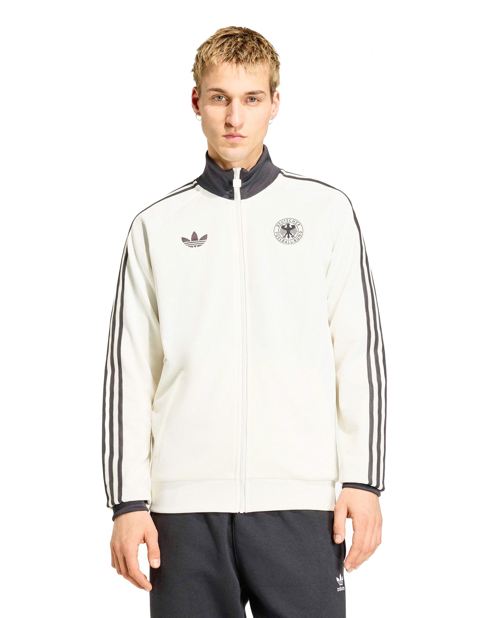 adidas DFB Germany OG Track Top Off White Track Jackets KG5096 On Model Front View | Overkill