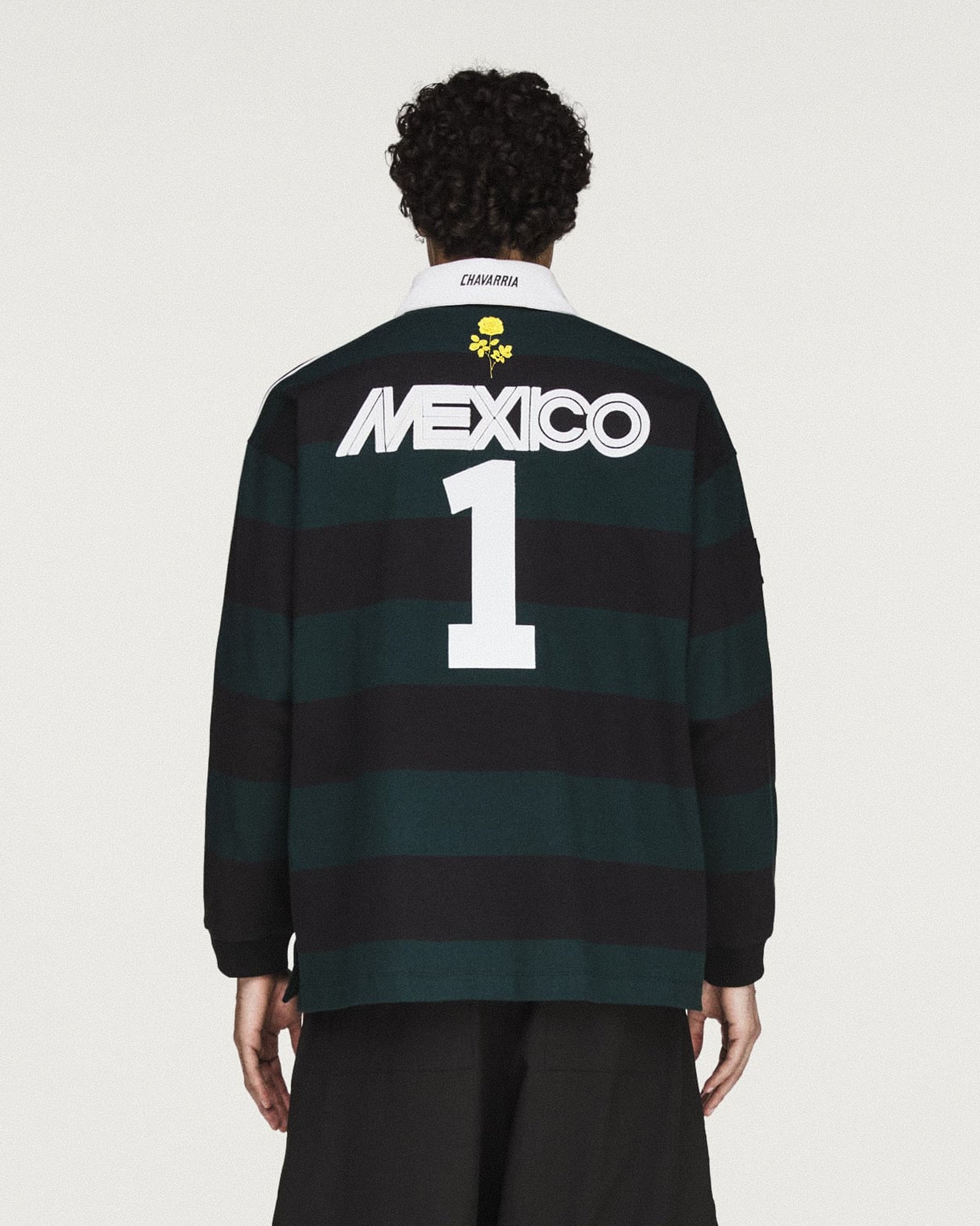 Willy Chavarria x adidas Rugby Longsleeves Aurora Ivy Longsleeves KV1977 On Model Back View | Overkill