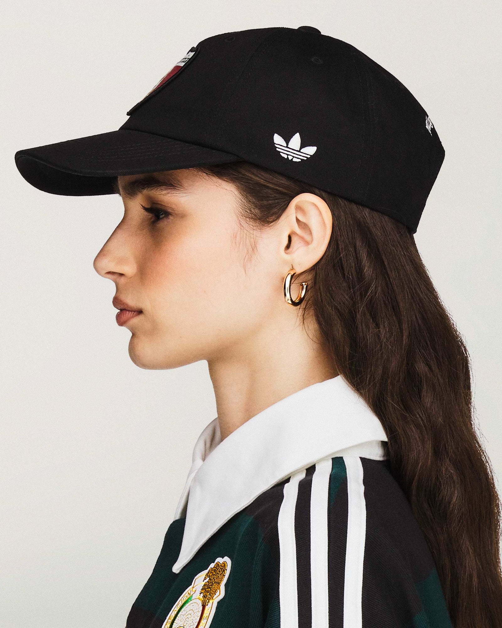 Willy Chavarria x adidas Crest Hat Black Caps KW7334 On Model View 2 | Overkill