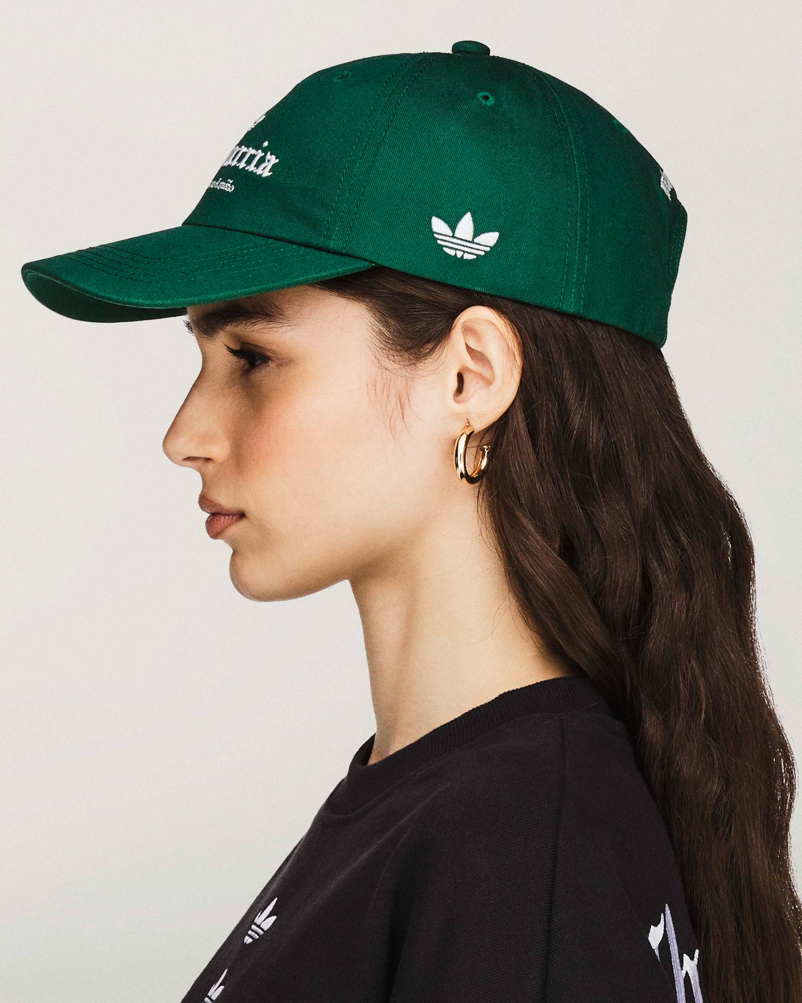 Willy Chavarria x adidas Logo Hat Collegiate Green Caps KW7336 On Model View 2 | Overkill