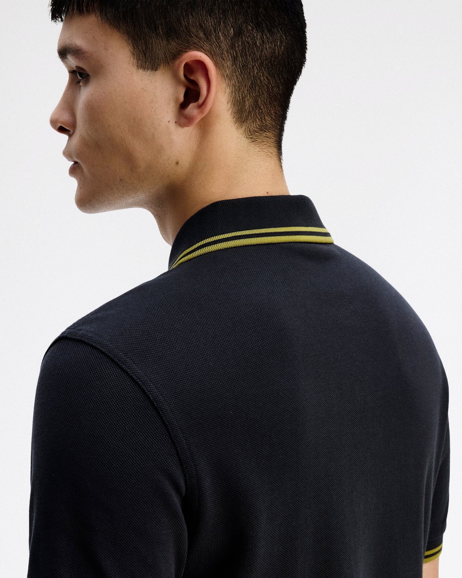 Fred Perry Twin Tipped Fred Perry Shirt Anchor Grey / Tennis Ball Yellow Polo Shirts M3600-58A Style Inspiration | Overkill