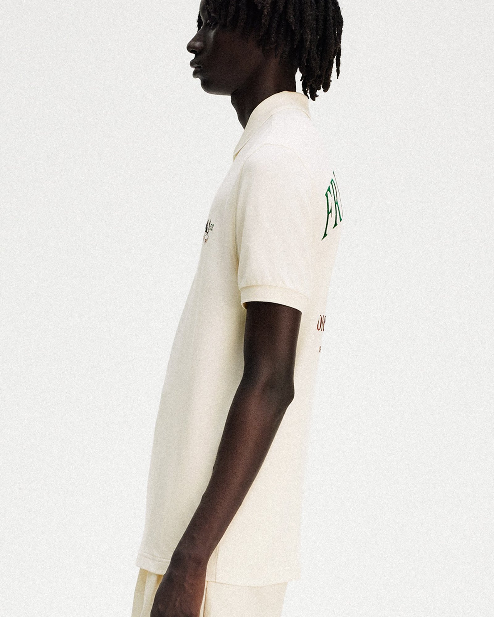 Fred Perry Clubhouse Embroidered Polo Shirt Ecru Polo Shirts Detail view 1 | Overkill