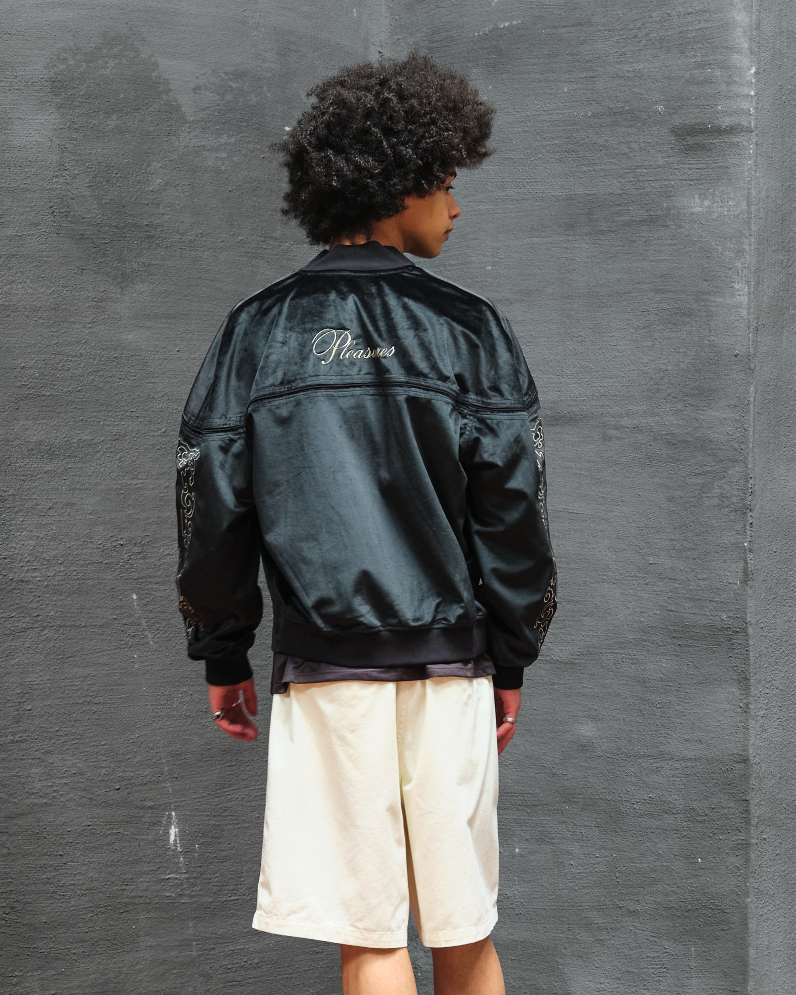 Pleasures Unquote Velour Jacket Black Jackets Detailfoto | Overkill