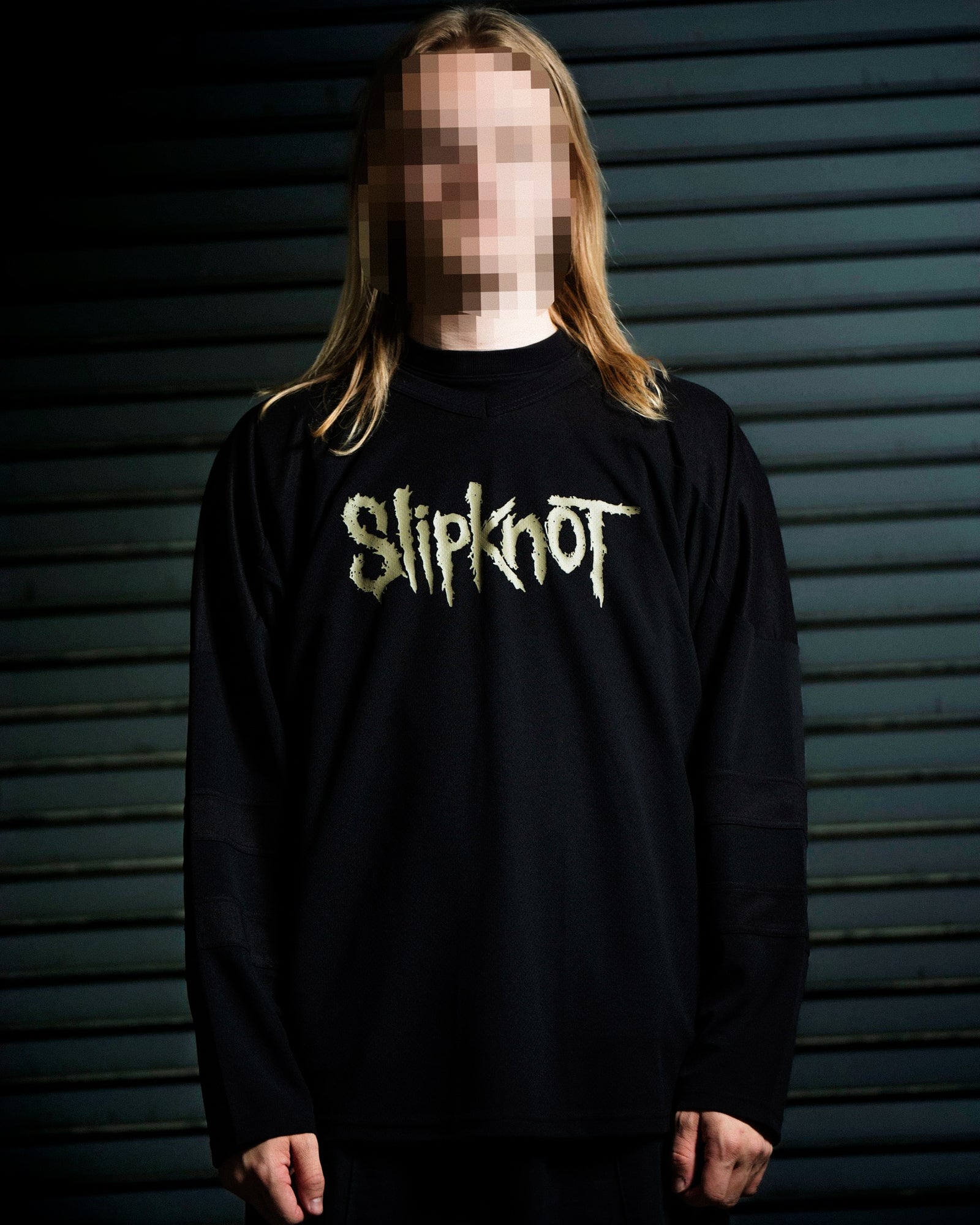 Pleasures X-Ray Hockey Jersey Black Longsleeves Close-up | Overkill