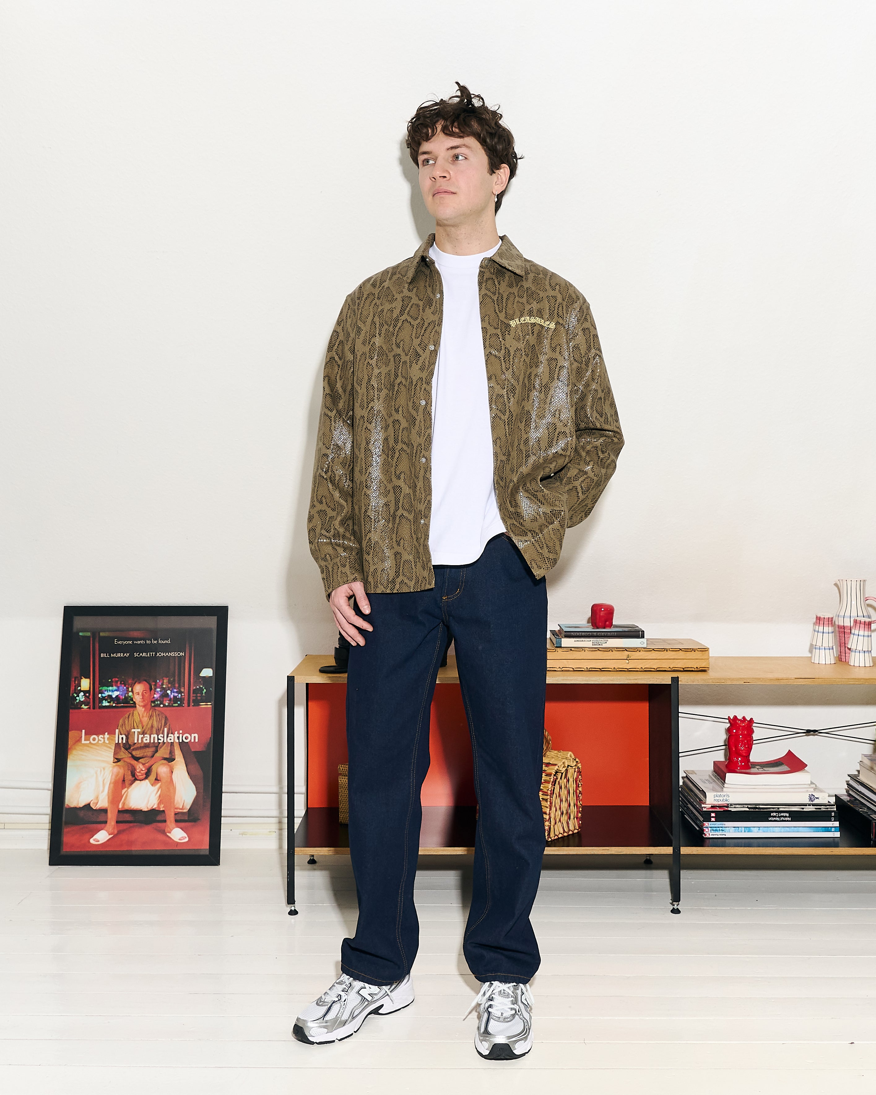 Pleasures Anaconda Overshirt Brown Shirts Close-up | Overkill