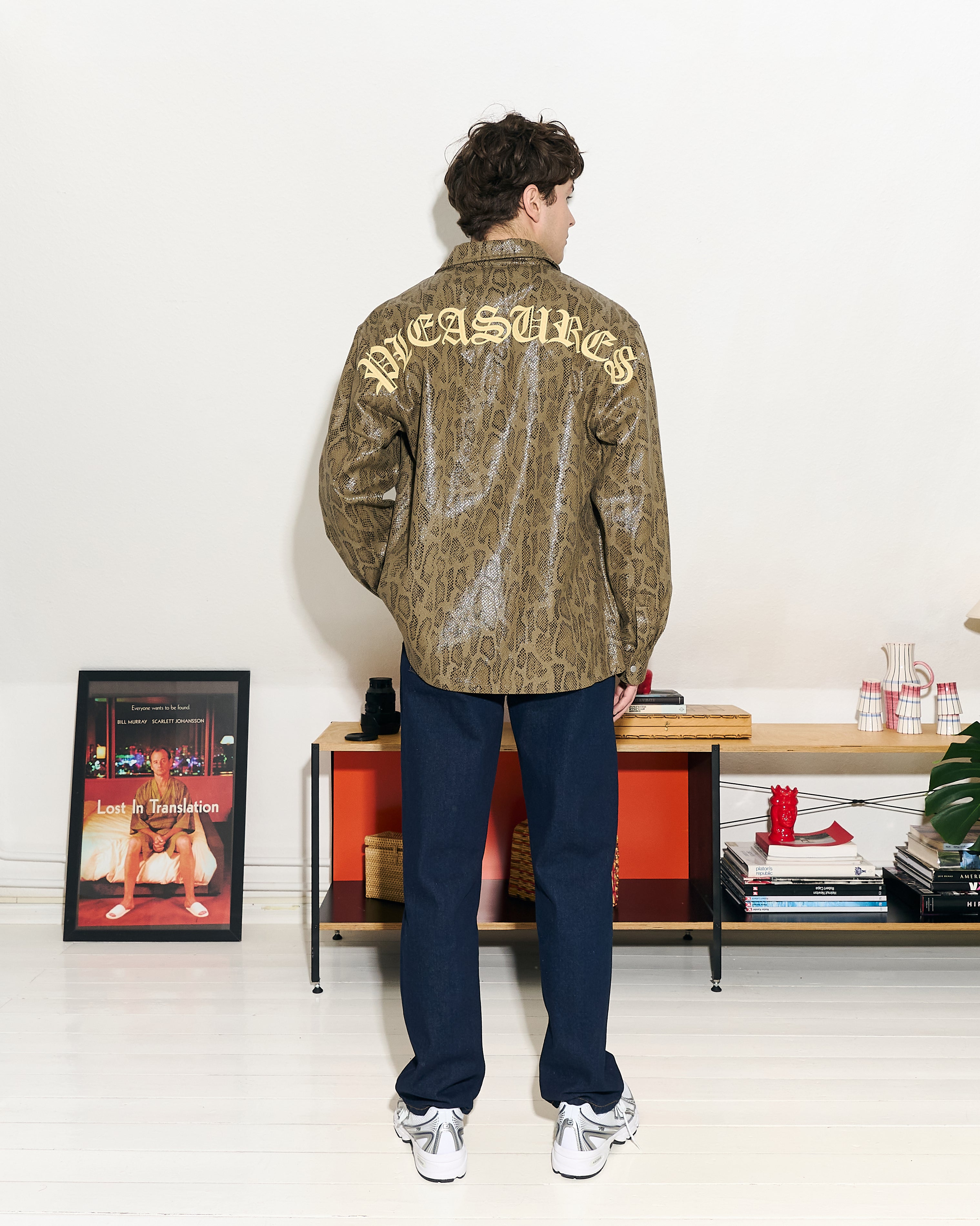 Pleasures Anaconda Overshirt Brown Shirts Detailfoto | Overkill