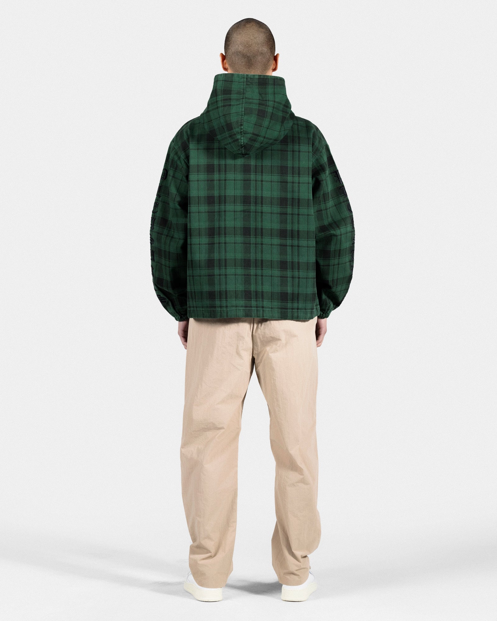 Pleasures Dedicate Plaid Zip Poncho Green Jackets Detailfoto | Overkill