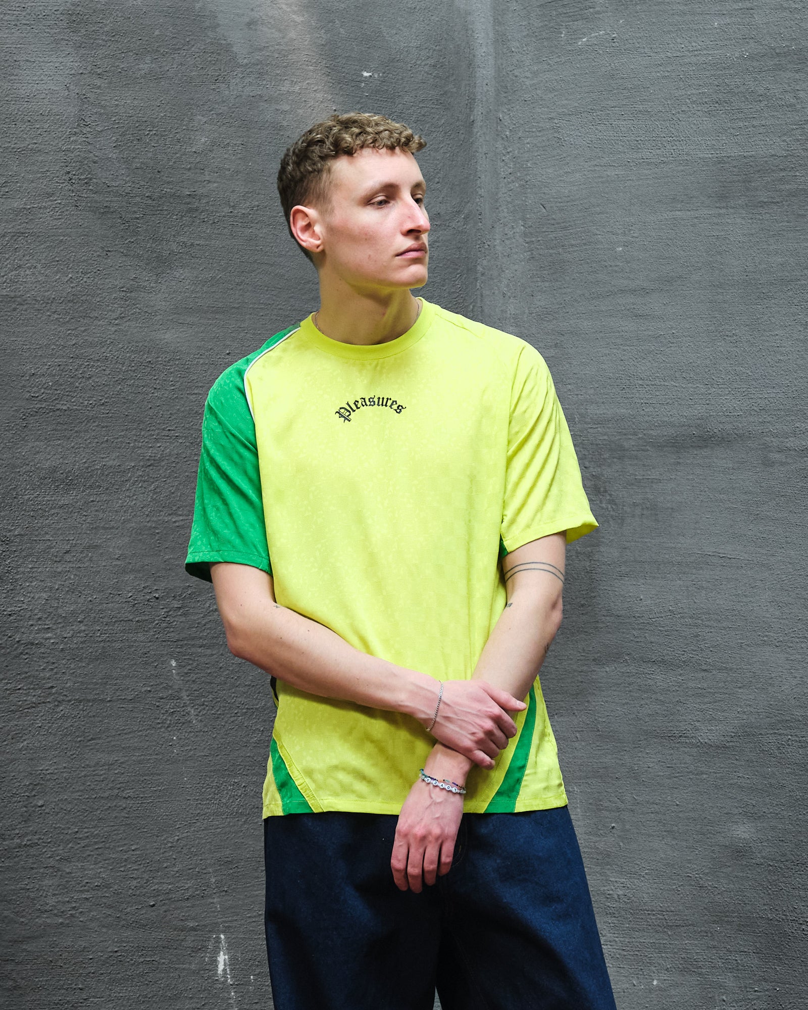 Pleasures Late Sport Shirt Yellow T-Shirts Close-up | Overkill
