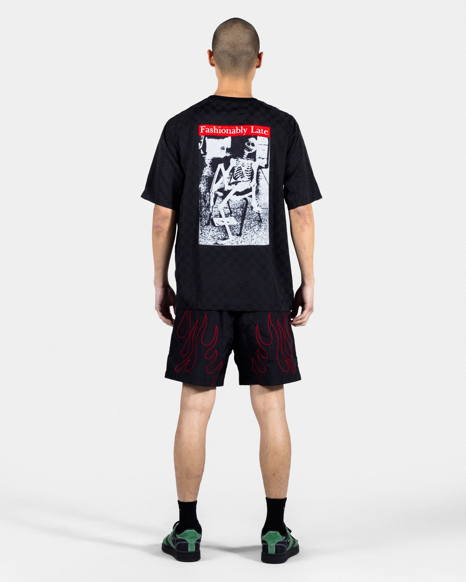 Pleasures Fiery Running Shorts Black Shorts Detailfoto | Overkill