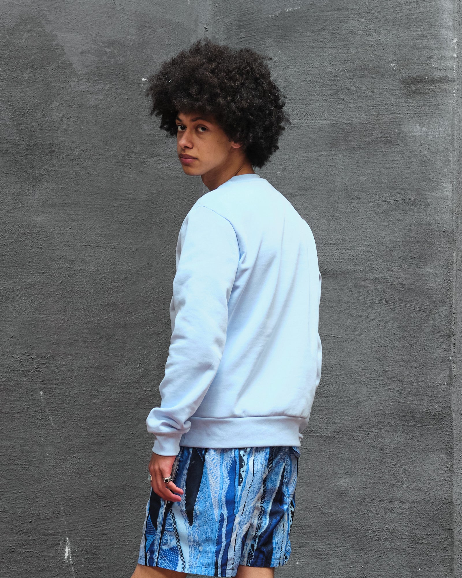 Lacoste Brushed Fleece Sweatshirt Light Blue Sweatshirts Detailfoto | Overkill