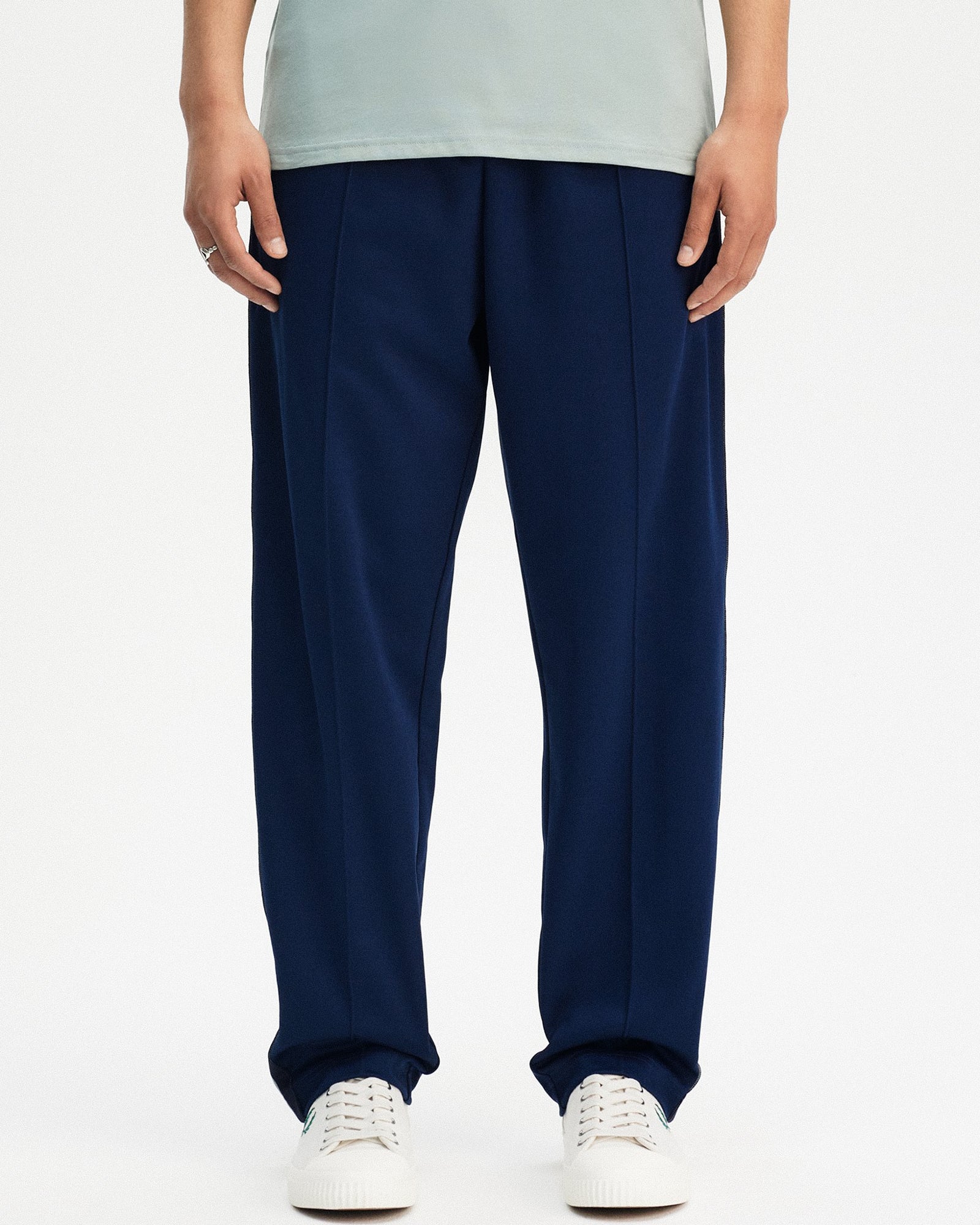 Fred Perry Two Colour Tape Track Pant Tennis Blue Sweat & Track Pants Close-up | Overkill