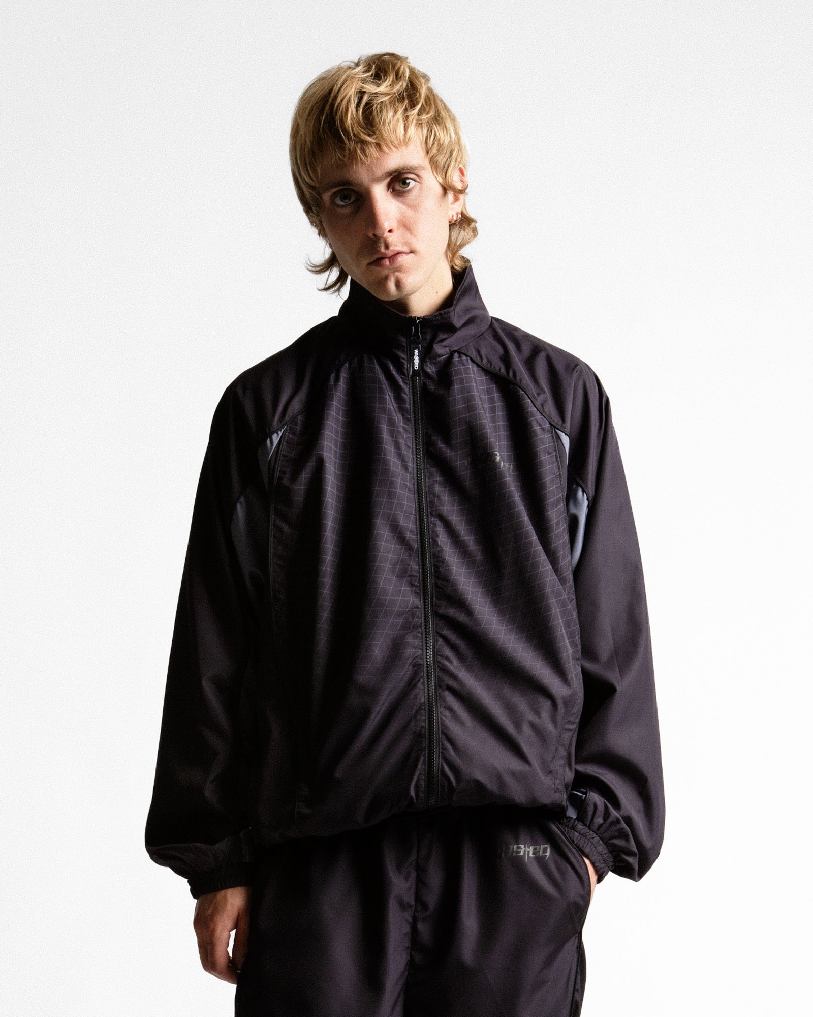 Wasted Paris Spine Track Jacket Black Track Jackets 175410 On Model Front View | Overkill