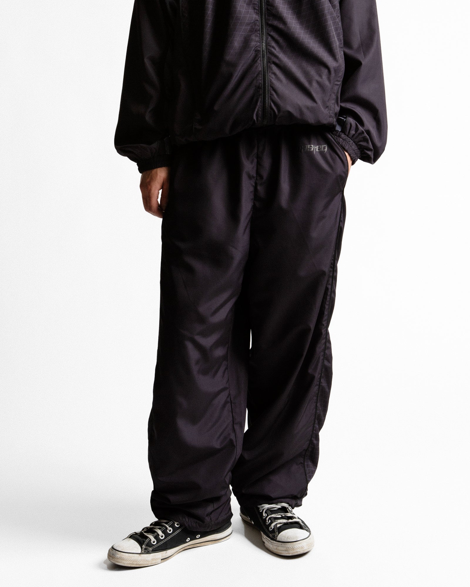 Wasted Paris Spine Track Pant Black Sweat & Track Pants 175412 On Model Front View | Overkill