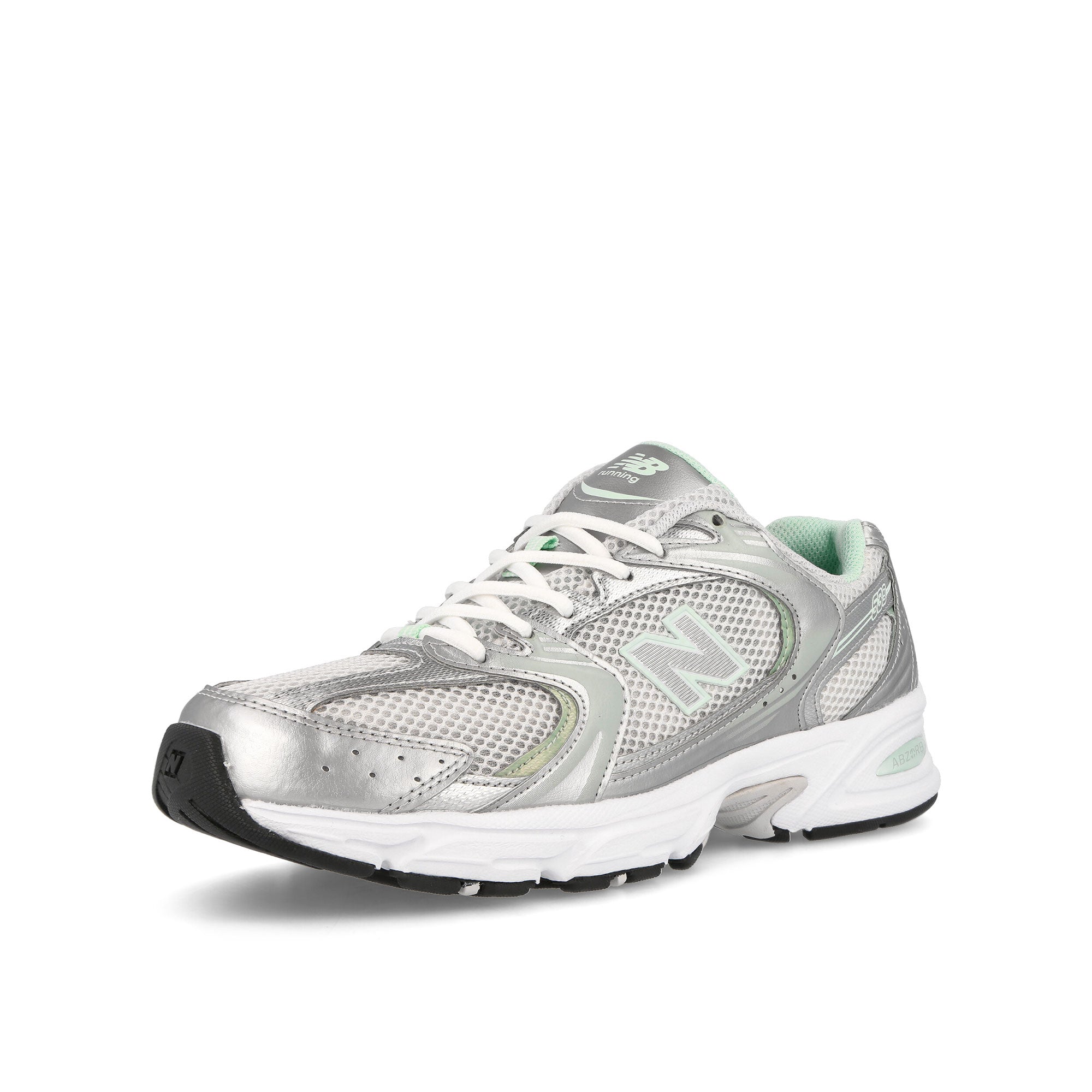 New Balance mr530zel Silver-Green-White Low Top Sneakers Close Up | Overkill