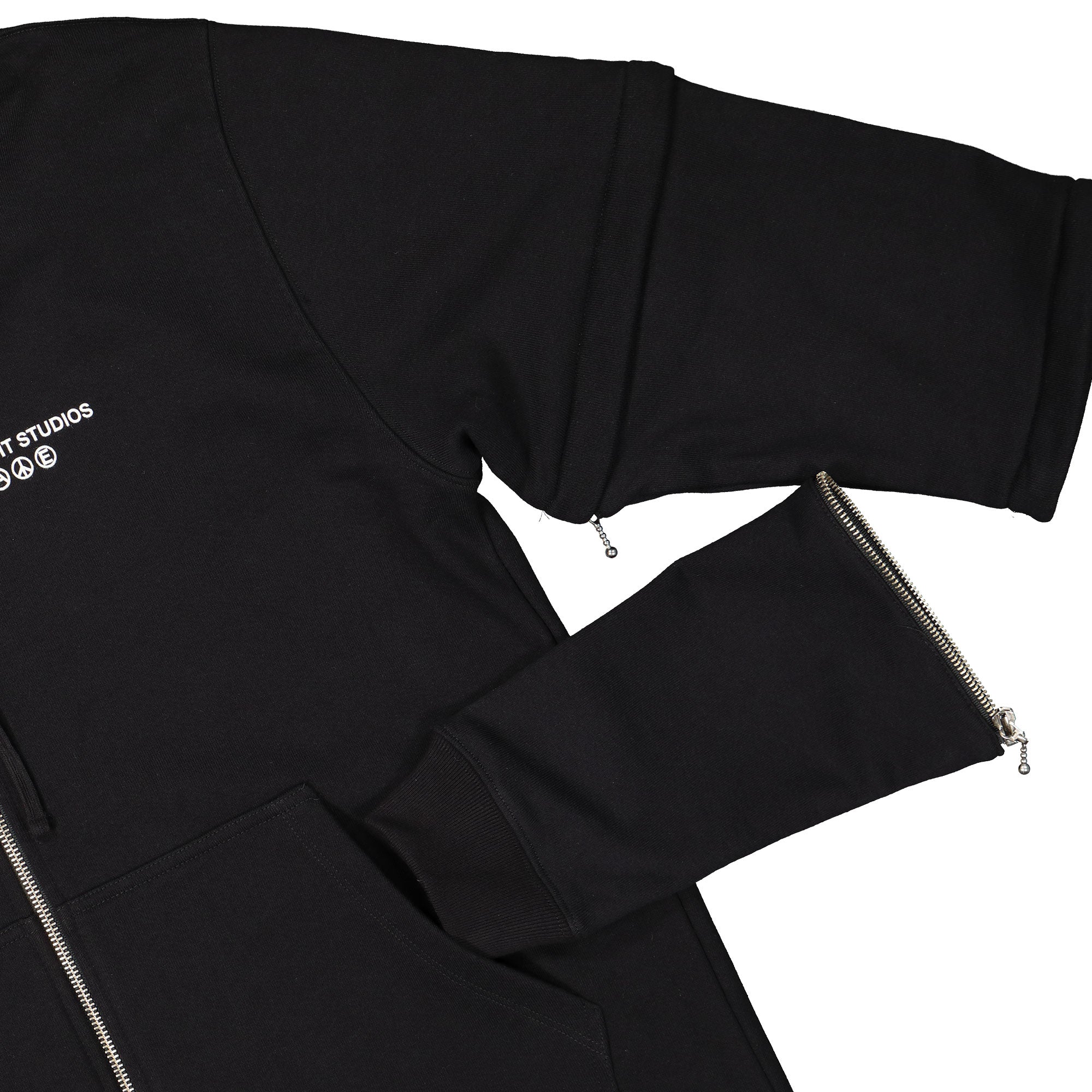 Midnight Studios Layered Logo Zip-Hoodie Black Hoodies Detailfoto | Overkill