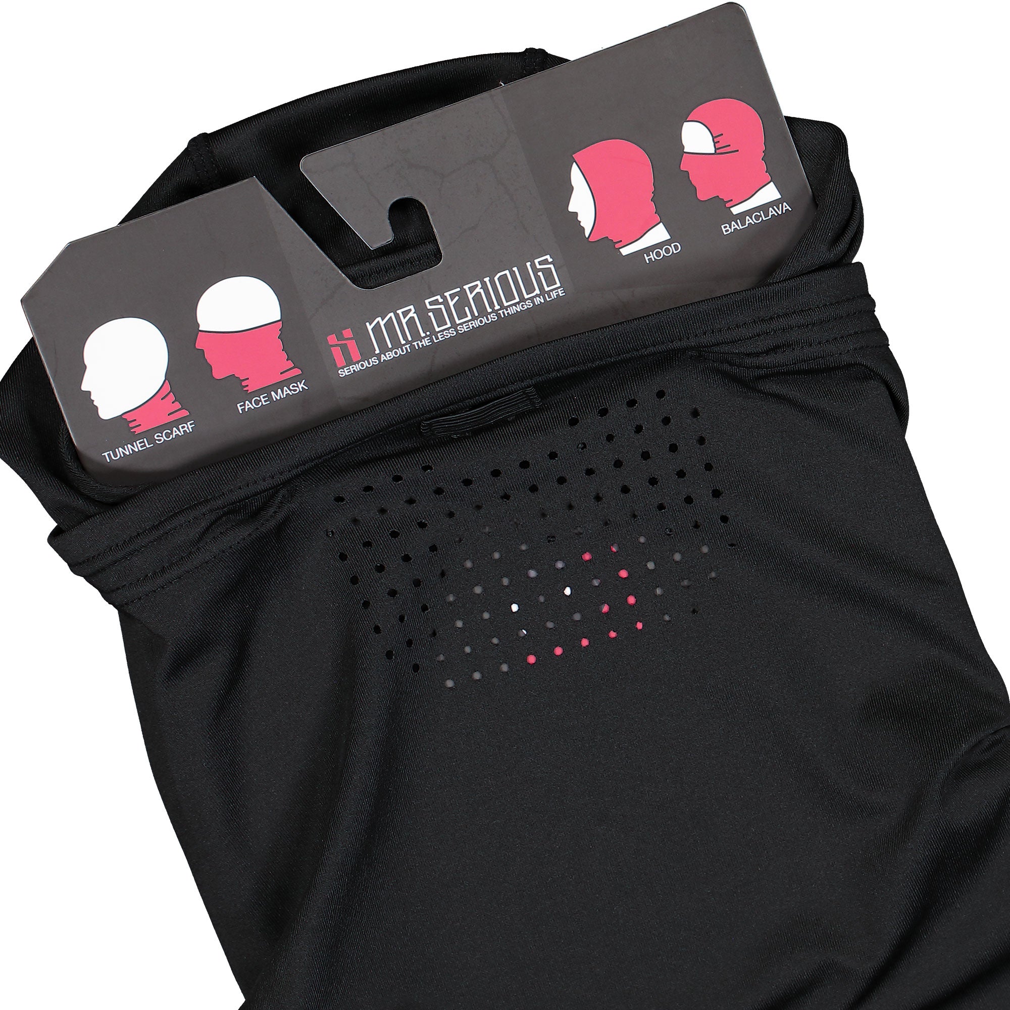 Mr. Serious Balaclava Tunnel Scarf Black Balaclava MS-BTS-BLK Detail View 1 | Overkill