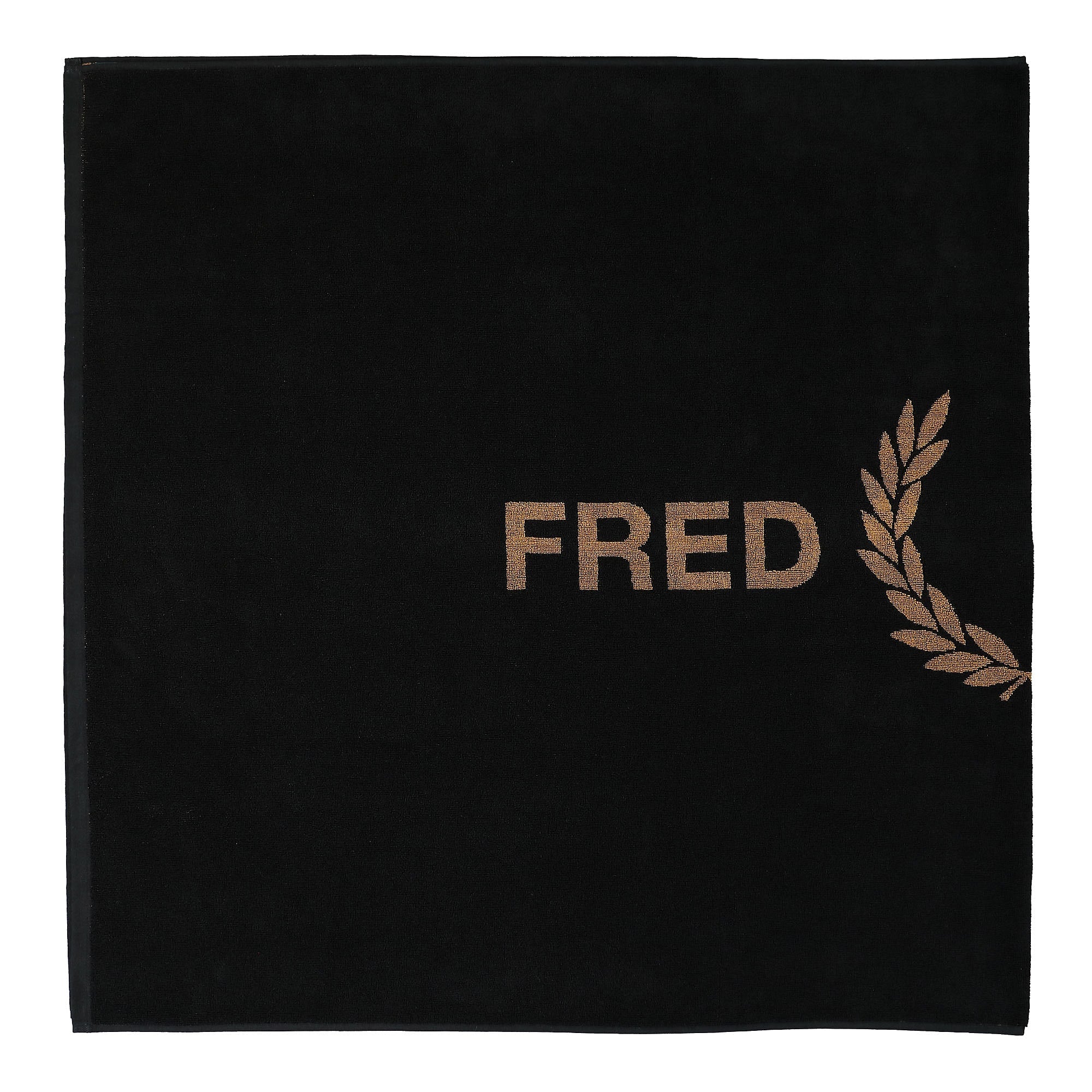 Fred Perry FLP Beach Towel Black / Dark Caramel Towels Detail view 1 | Overkill