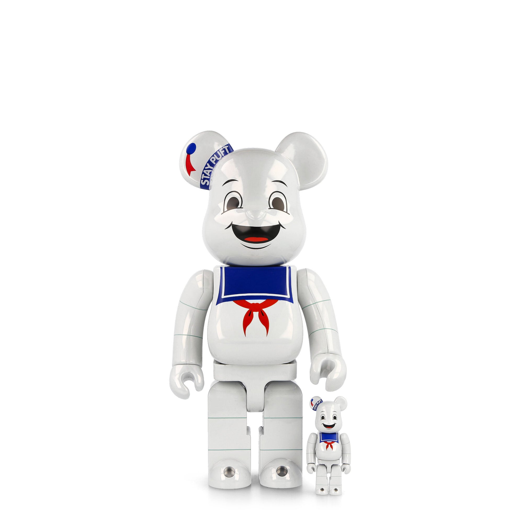 Medicom Be@rbrick Stay Puft Marshmallow Man White Chrome Version 400% + 100% Multicolor Collectibles & Toys GXMBSPMMWCV400100 | Overkill