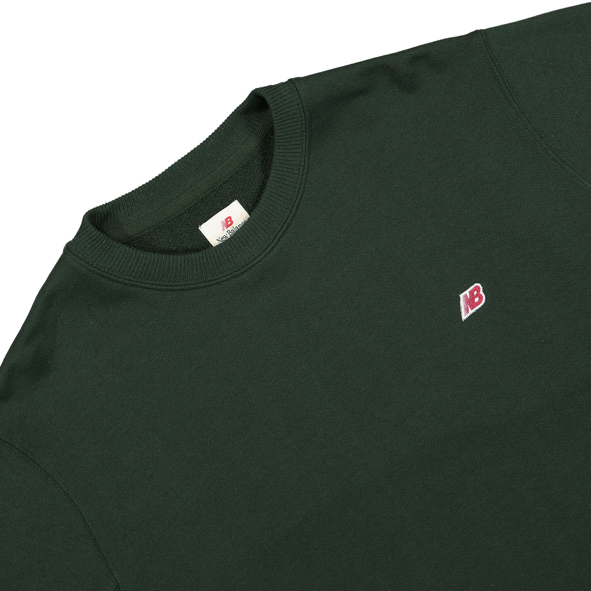 New Balance Made In USA Crew Sweatshirt Green Sweatshirts Close-up | Overkill