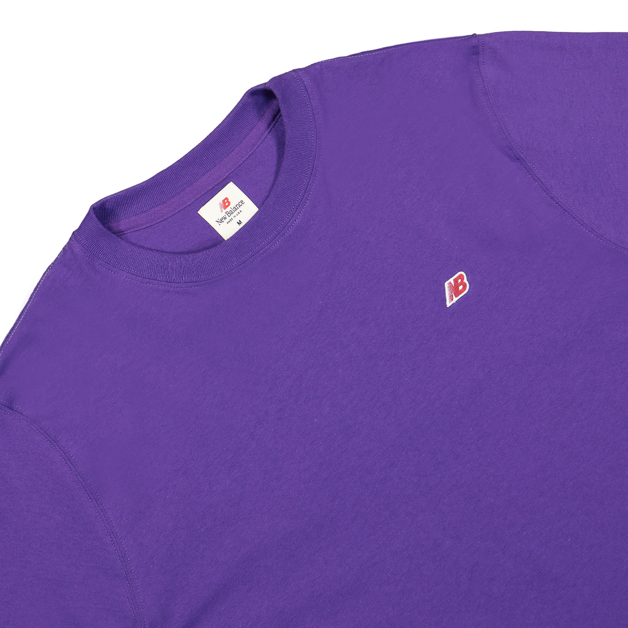 New Balance Made In USA Core LS Tee Prism Purple Longsleeves Close-up | Overkill