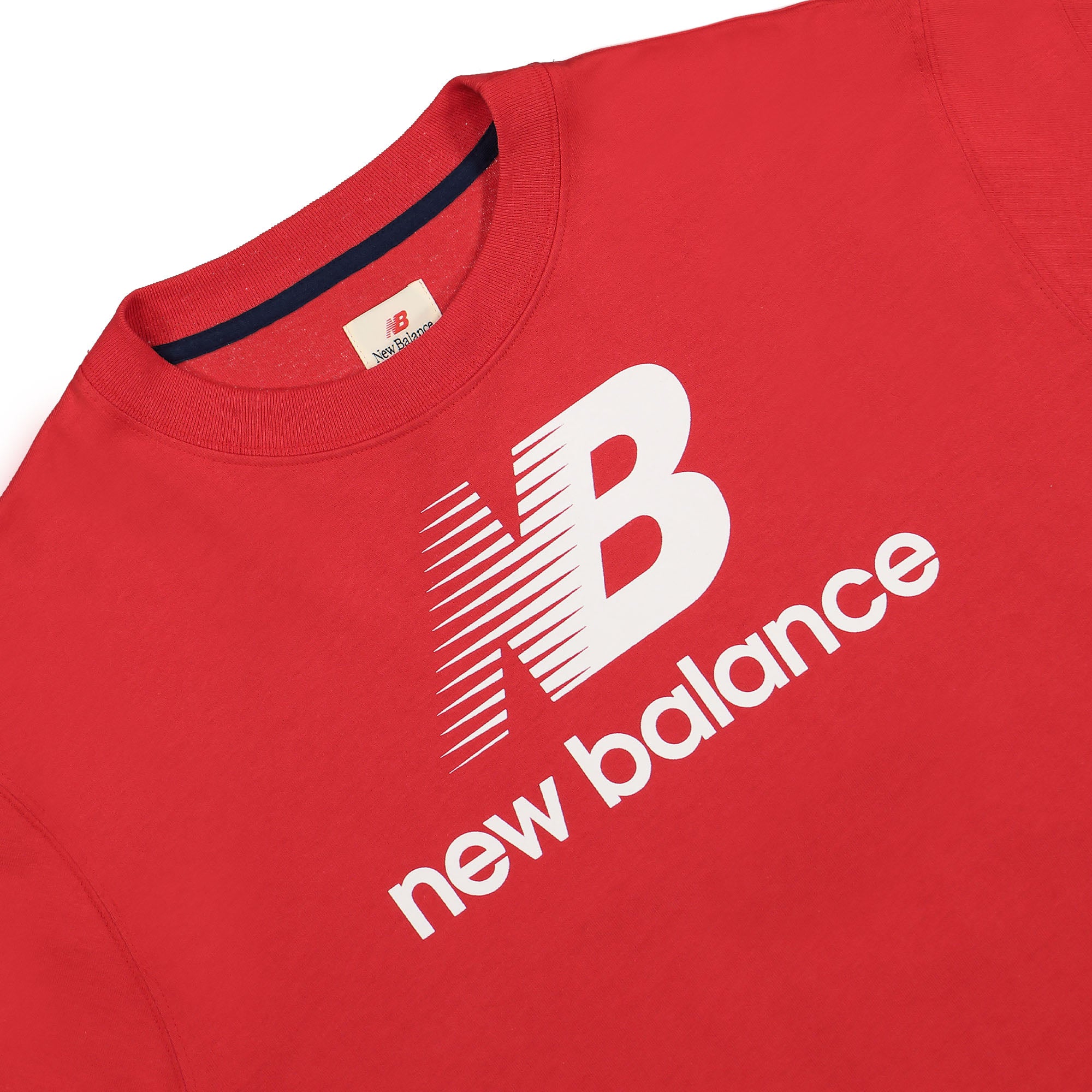 New Balance Made In USA Heritage LS Tee Team Red Inline Longsleeves Close-up | Overkill