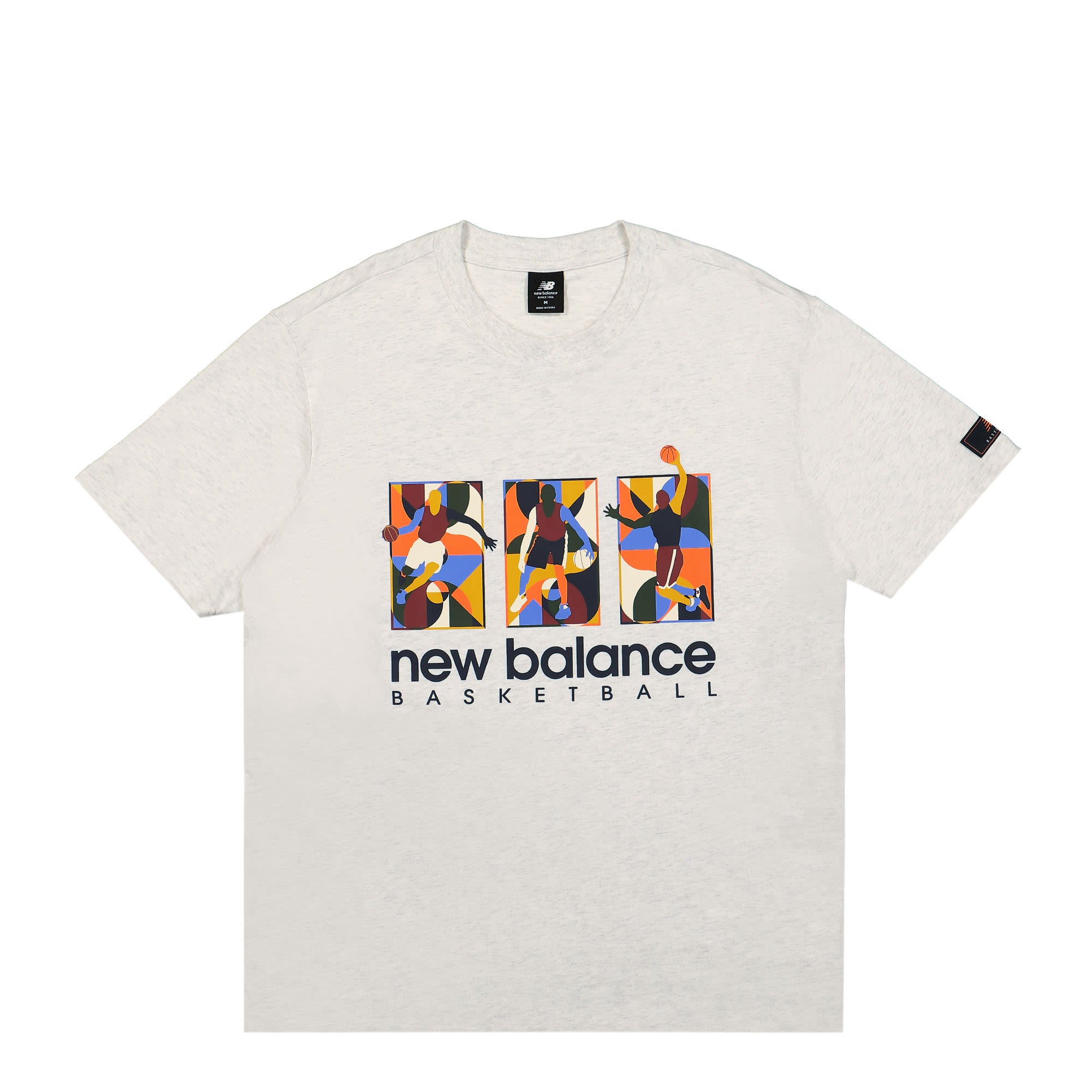 New Balance Hoops Classic Court Tee Sea Salt Heather T-Shirts MT23587 / SAH | Overkill