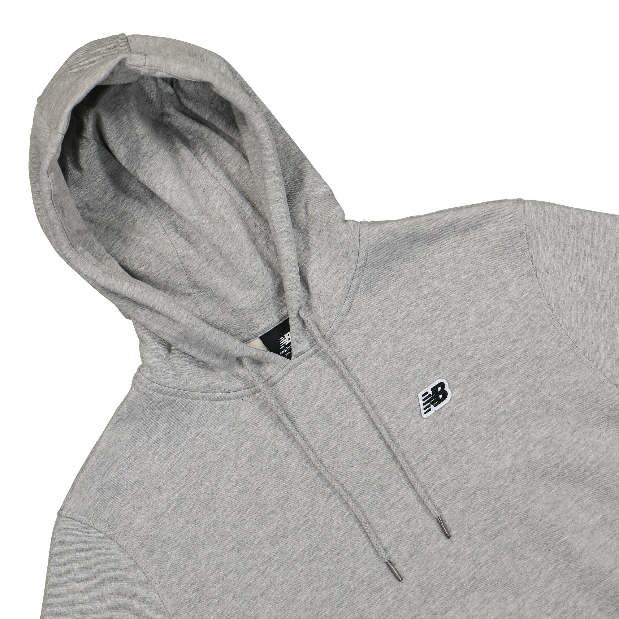 New Balance Small Logo Hoodie Athletic Grey Hoodies Close-up | Overkill
