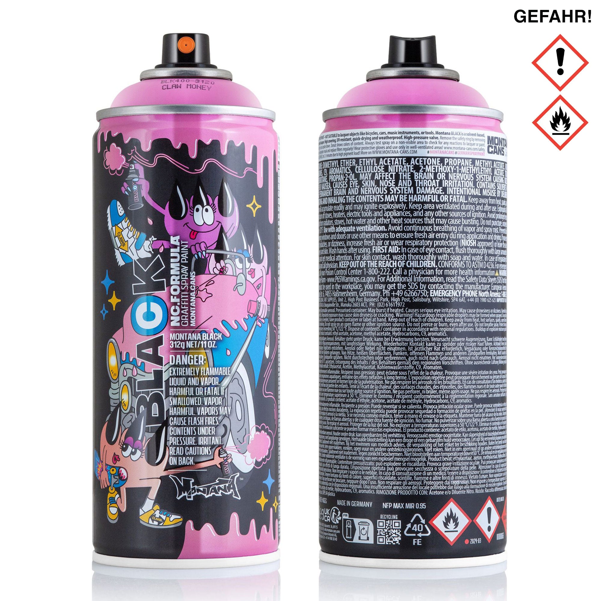 Montana Black NC 400 ml Ltd. Artist Edition #27 - Claw Money Cans BLK-AE-27 | Overkill