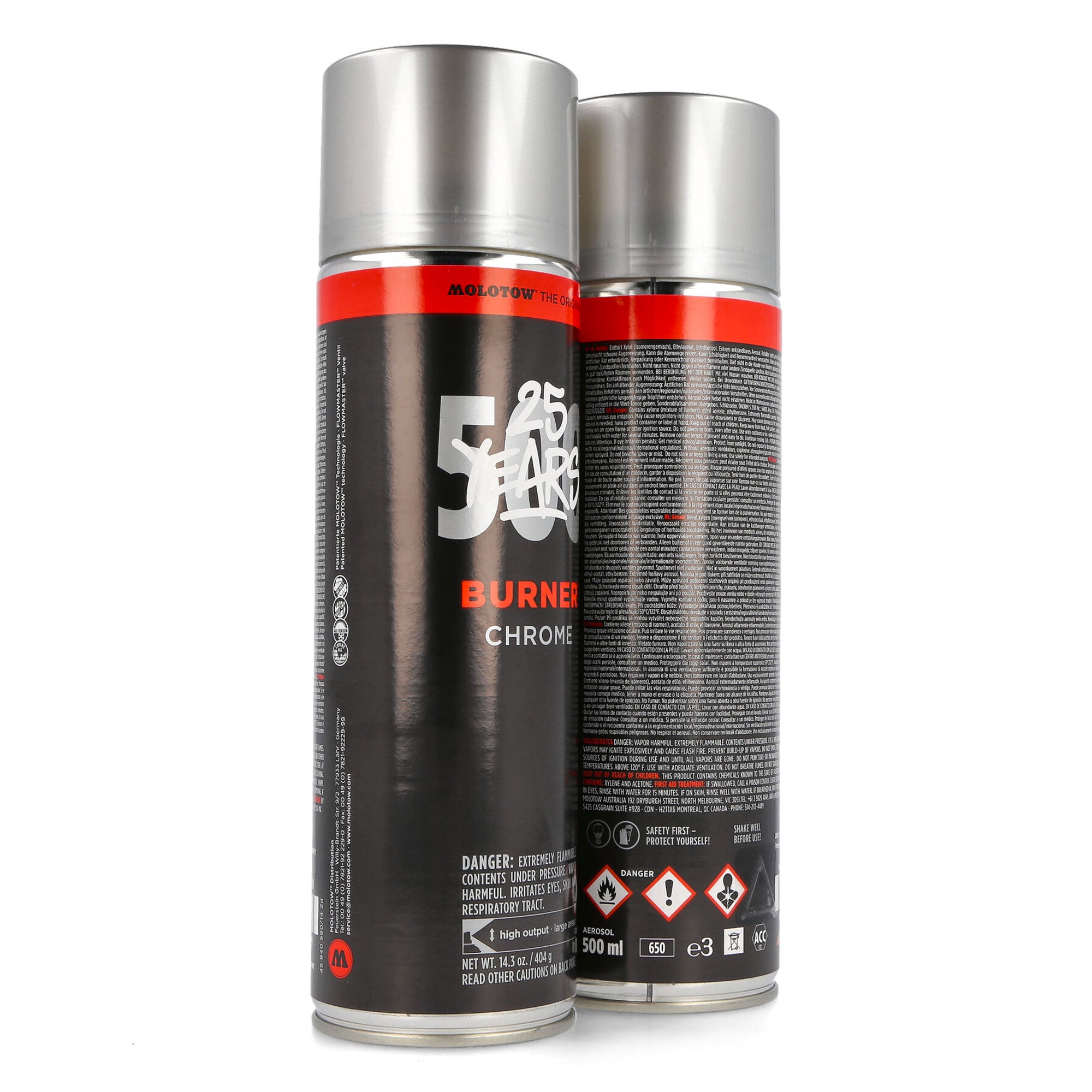 Molotow Burner Chrome 500 ml 0 Cans Material | Overkill