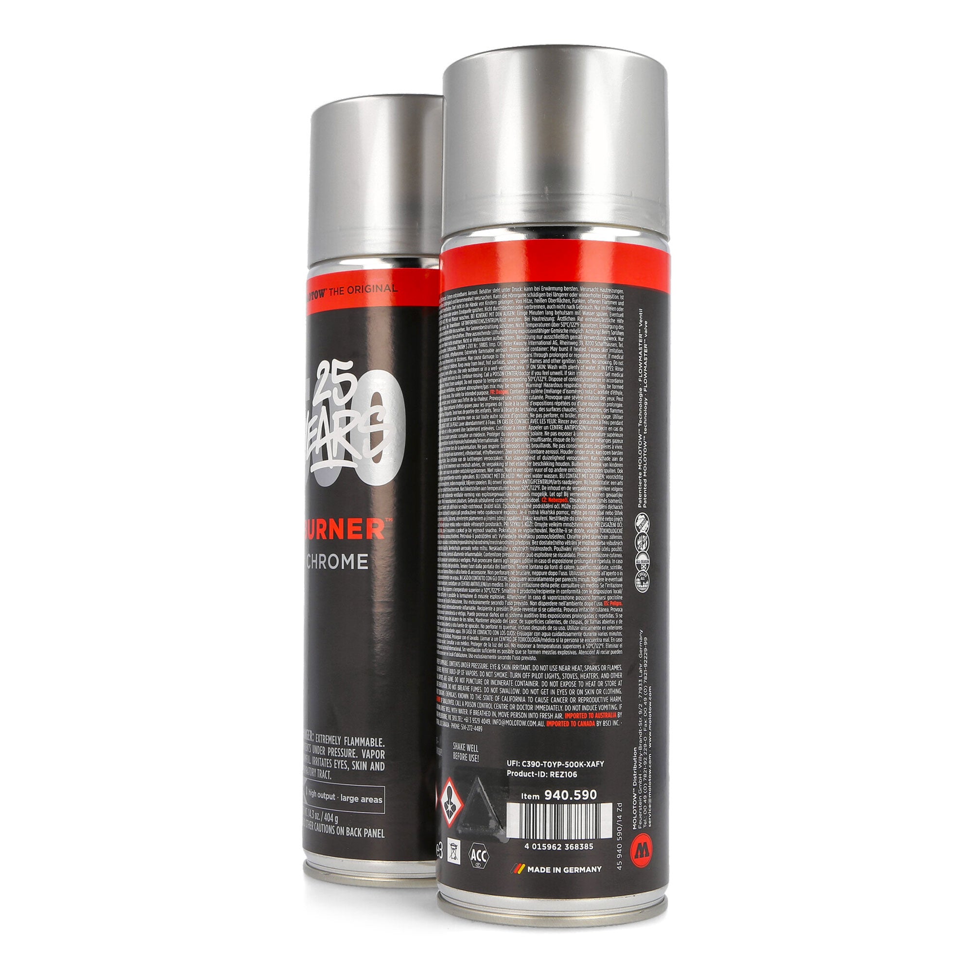 Molotow Burner Chrome 500 ml 0 Cans Close-up | Overkill