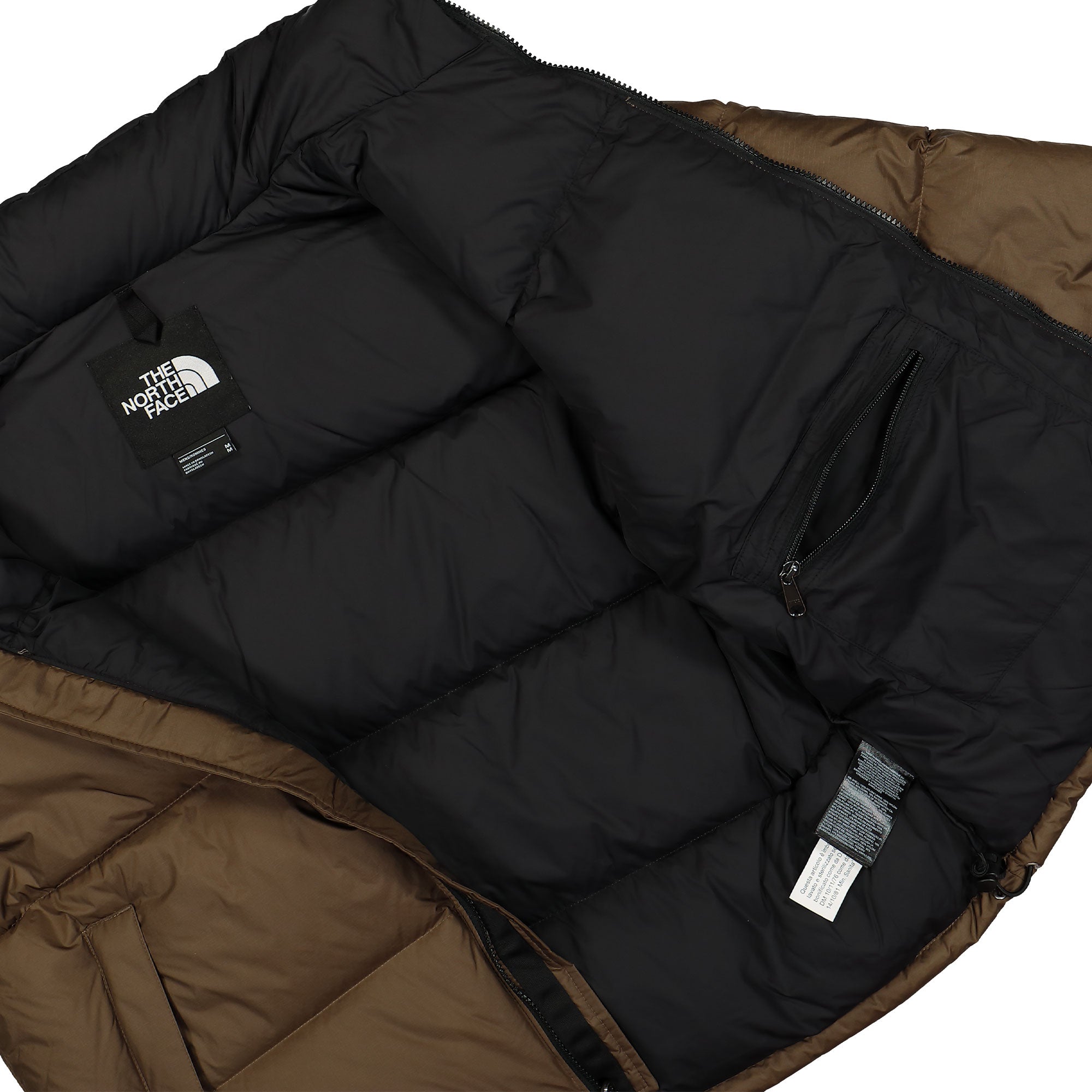 The North Face 1996 Retro Nuptse Jacket Smokey Brown / TNF Black Puffer Jackets Detail view 1 | Overkill