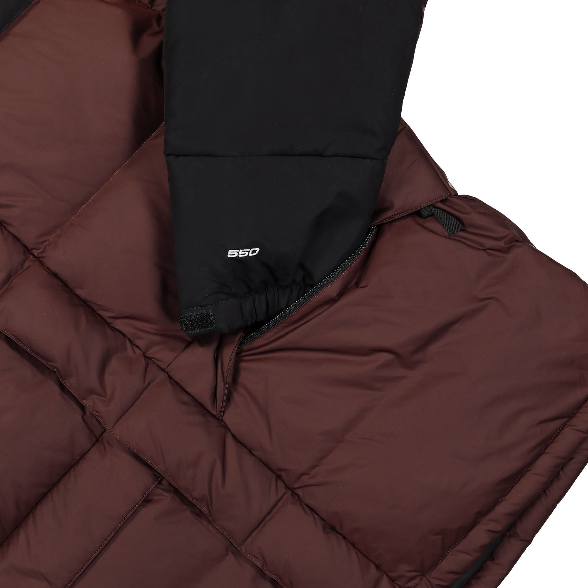 The North Face Himalayan Down Parka Coal Brown / TNF Black Puffer Jackets Detailfoto | Overkill