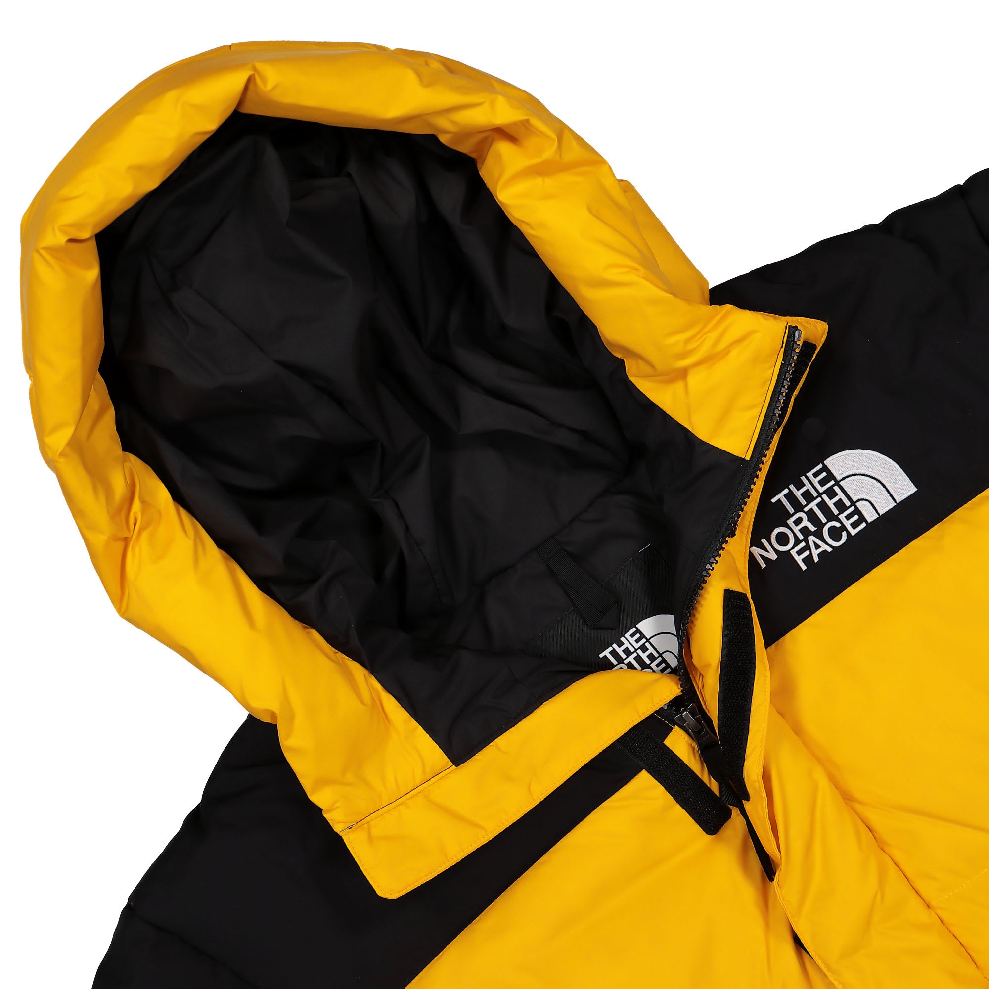 The North Face Himalayan Down Parka Summit Gold / TNF Black Puffer Jackets Close-up | Overkill