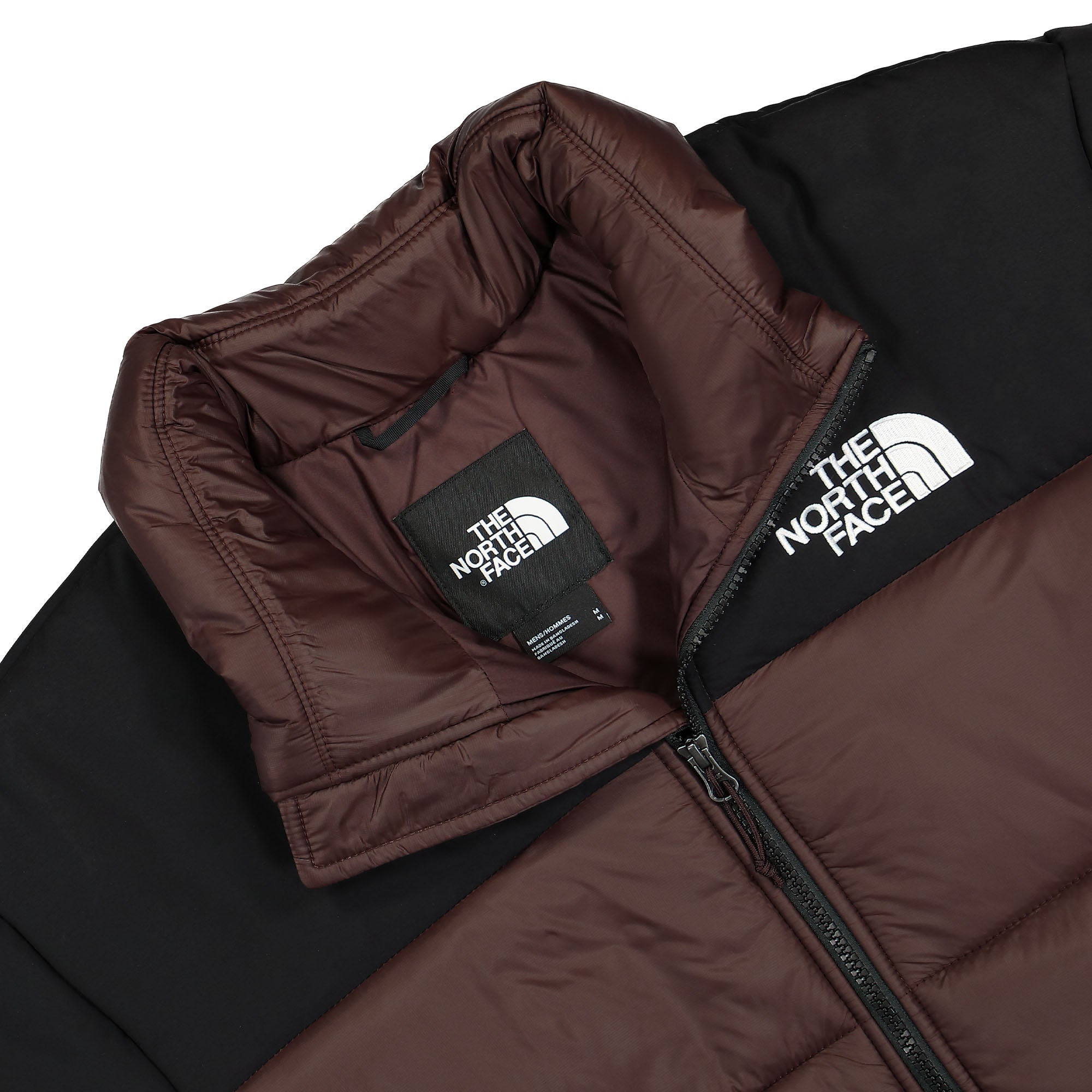 The North Face Himalayan Insulated Jacket Coal Brown - TNF Black Puffer Jackets Close-up | Overkill