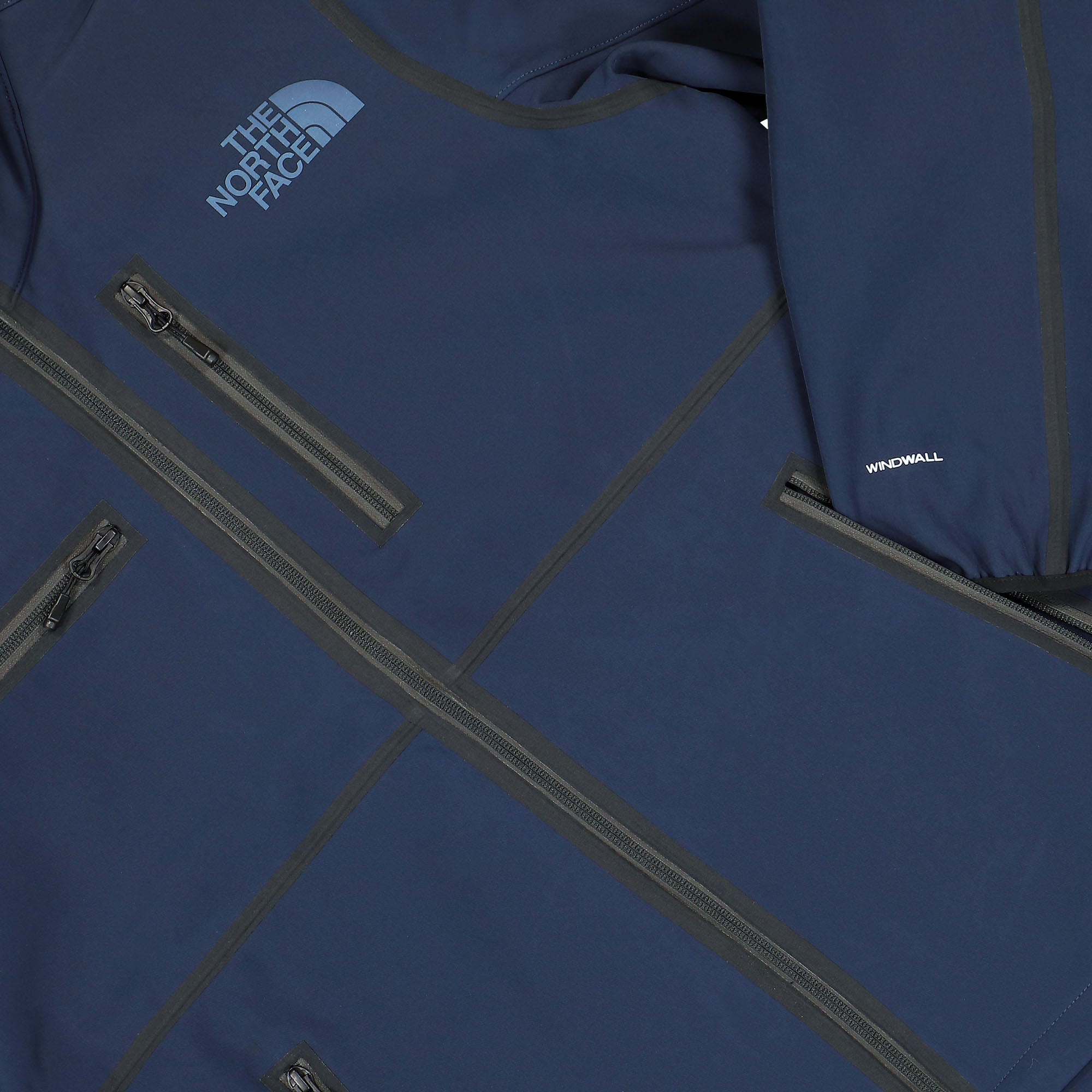 The North Face Rmst Denali Jacket Summit Navy - Silver Reflective Windbreaker Detailfoto | Overkill