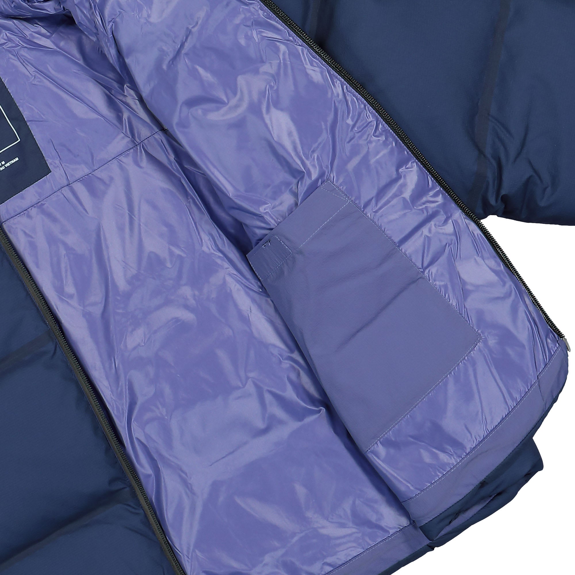 The North Face W Rmst Nuptse Jacket Summit Navy / Silver Reflective Puffer Jackets Detail view 3 | Overkill