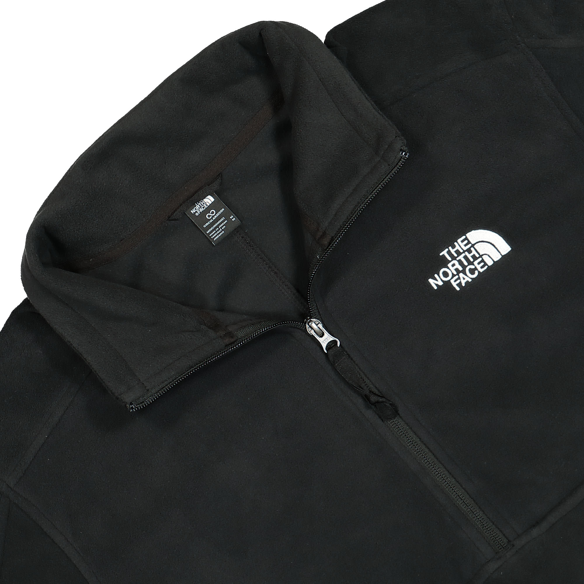 The North Face TNF Polartec 100 Half-Zip Fleece Sweater TNF Black Sweatshirts Close-up | Overkill
