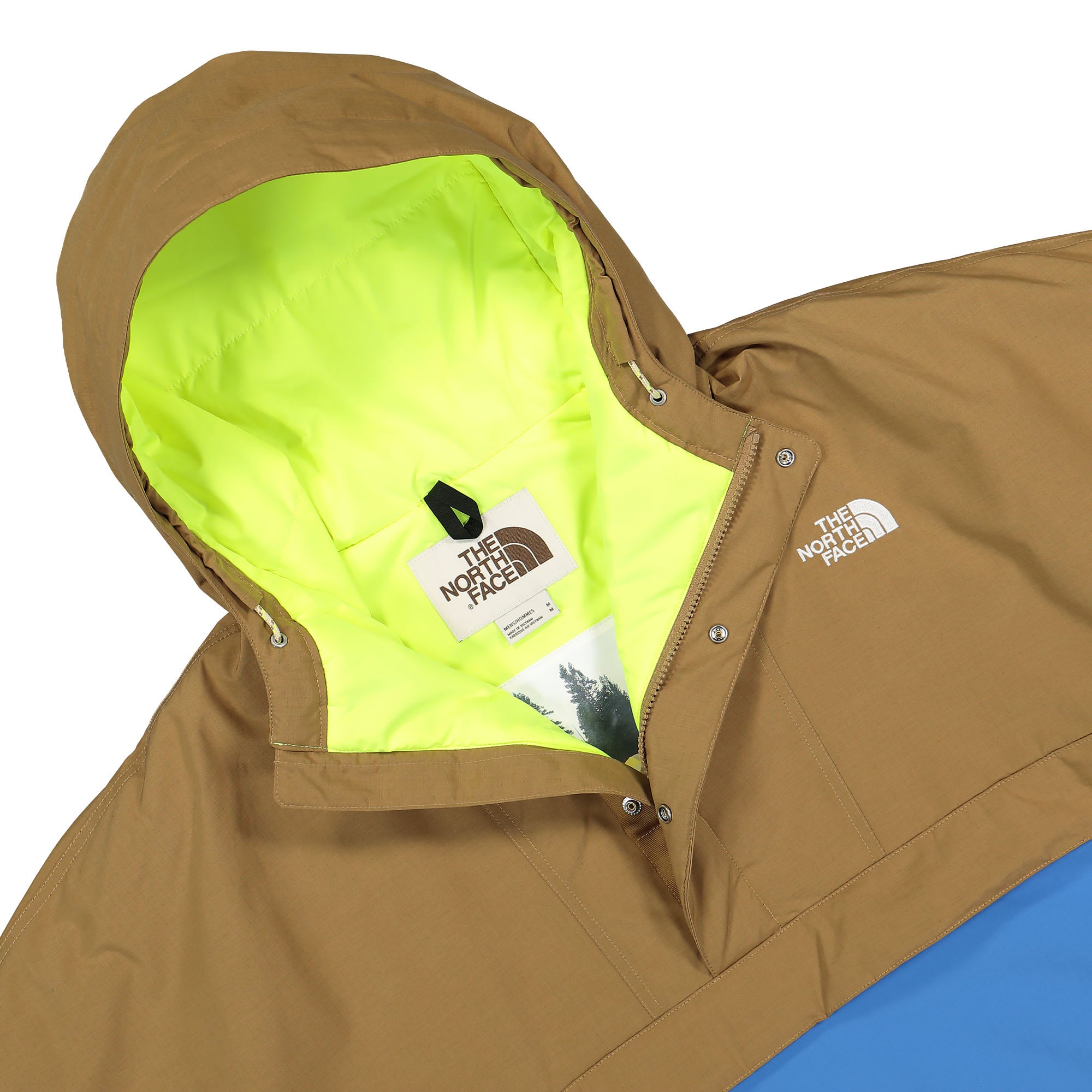 The North Face M 78 Low-Fi Hi-Tek Windjammer Jacket Utility Brown - Super Sonic Blue Jackets Close-up | Overkill