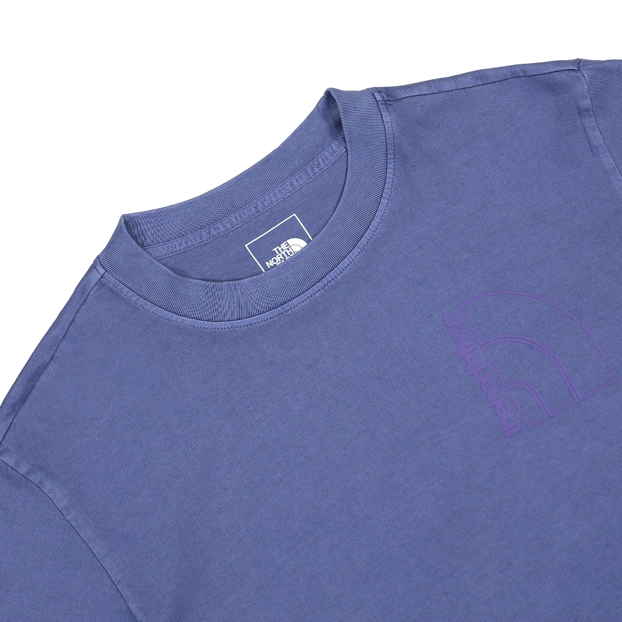 The North Face S/S Garment Dye Tee Cave Blue - Cave Blue T-Shirts Close-up | Overkill