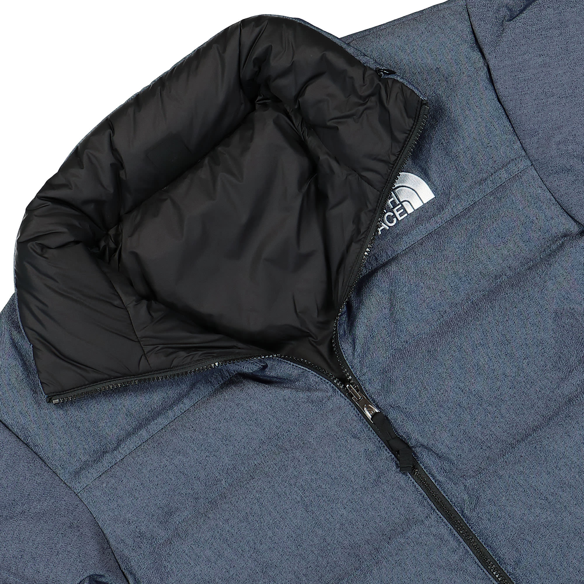 The North Face 1992 Reversible Nuptse Jacket Denim Blue / TNF Black Puffer Jackets Detail view 1 | Overkill