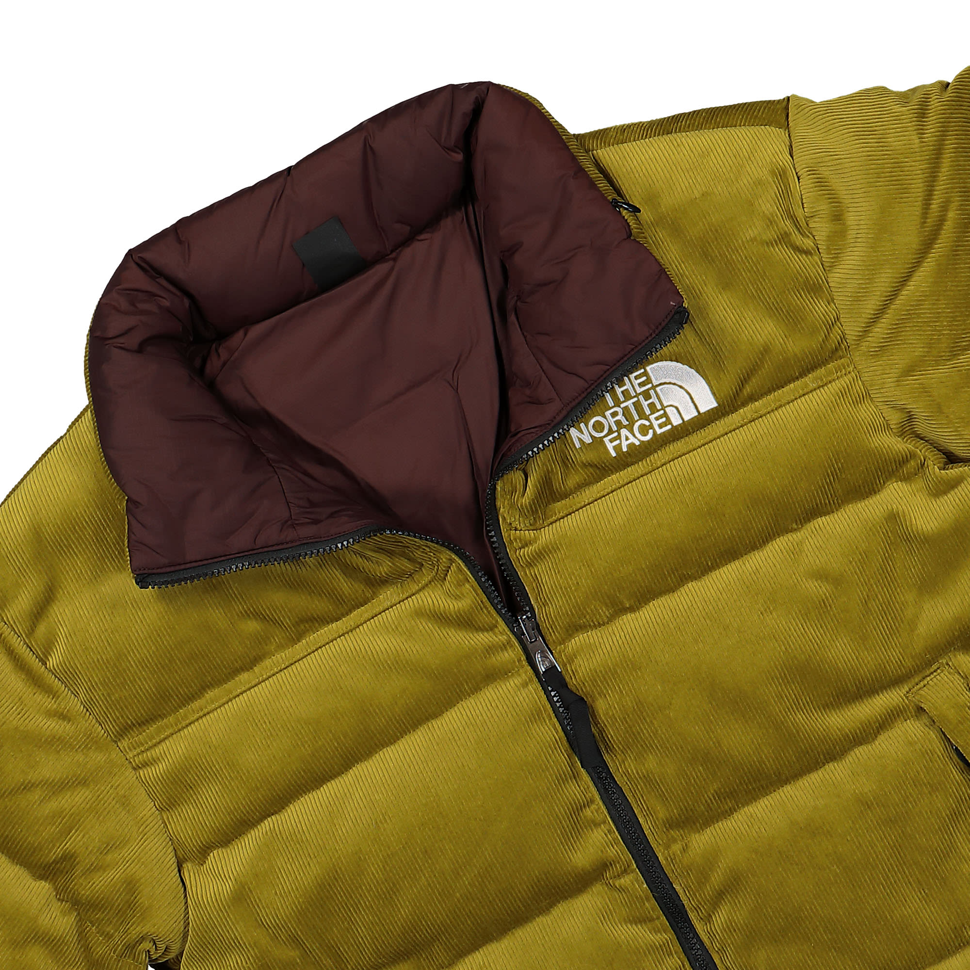 The North Face 1992 Reversible Nuptse Jacket Sulphur Moss / Coal Brown Puffer Jackets Detail view 1 | Overkill