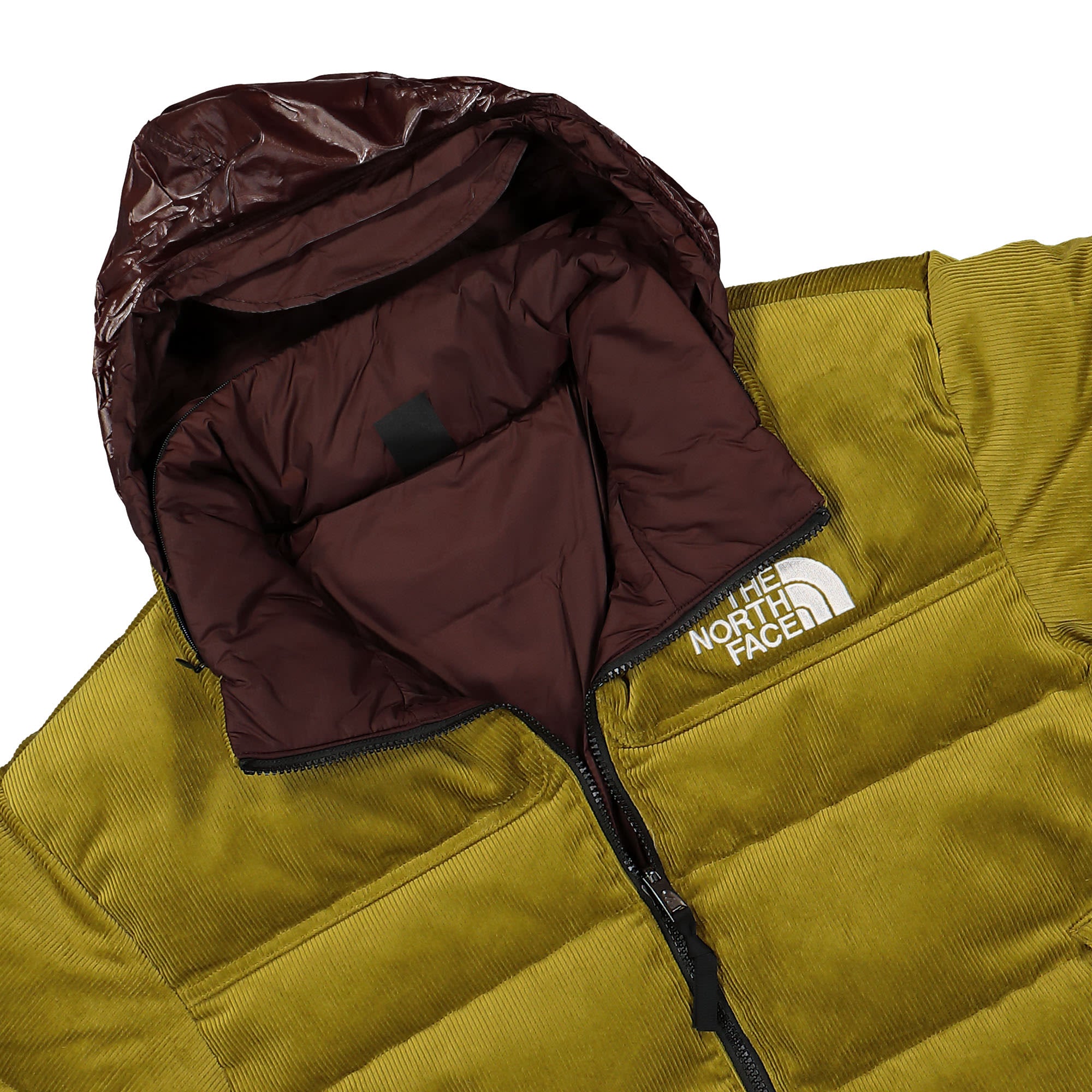 The North Face 1992 Reversible Nuptse Jacket Sulphur Moss / Coal Brown Puffer Jackets Detail view 2 | Overkill