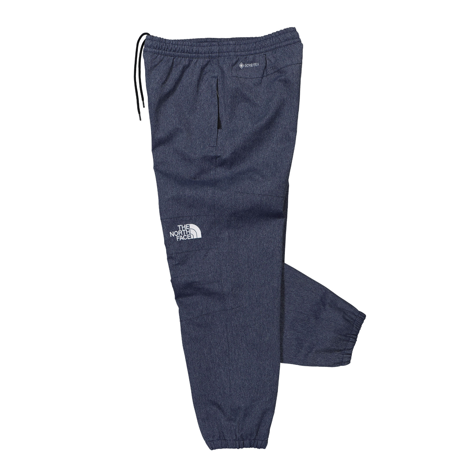 The North Face GTX Mountain Pant Denim Blue - TNF Black Sweat & Track Pants Close-up | Overkill