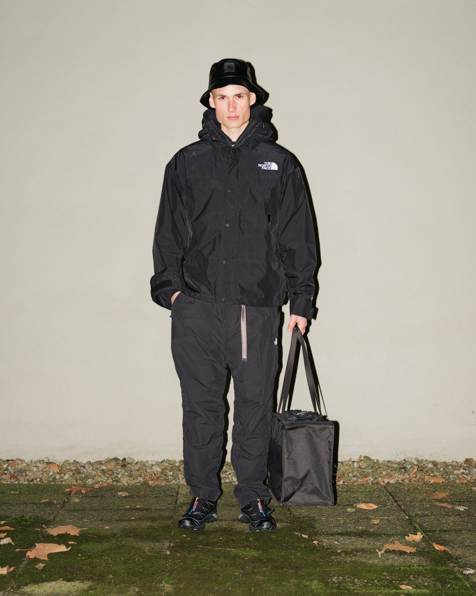 The North Face GTX Mountain Jacket TNF Black Windbreaker Close-up | Overkill