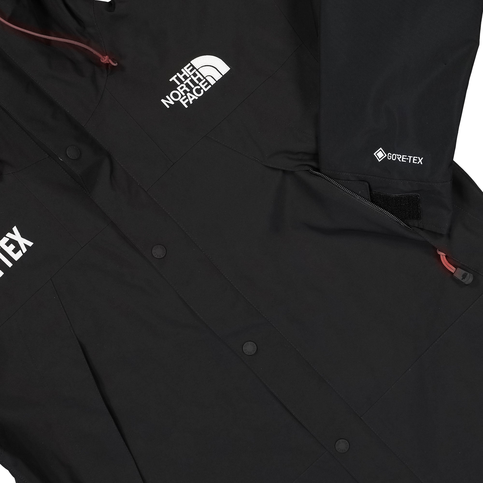 The North Face GTX Mountain Jacket TNF Black / TNF Black / TNF Red Windbreaker Detailfoto | Overkill
