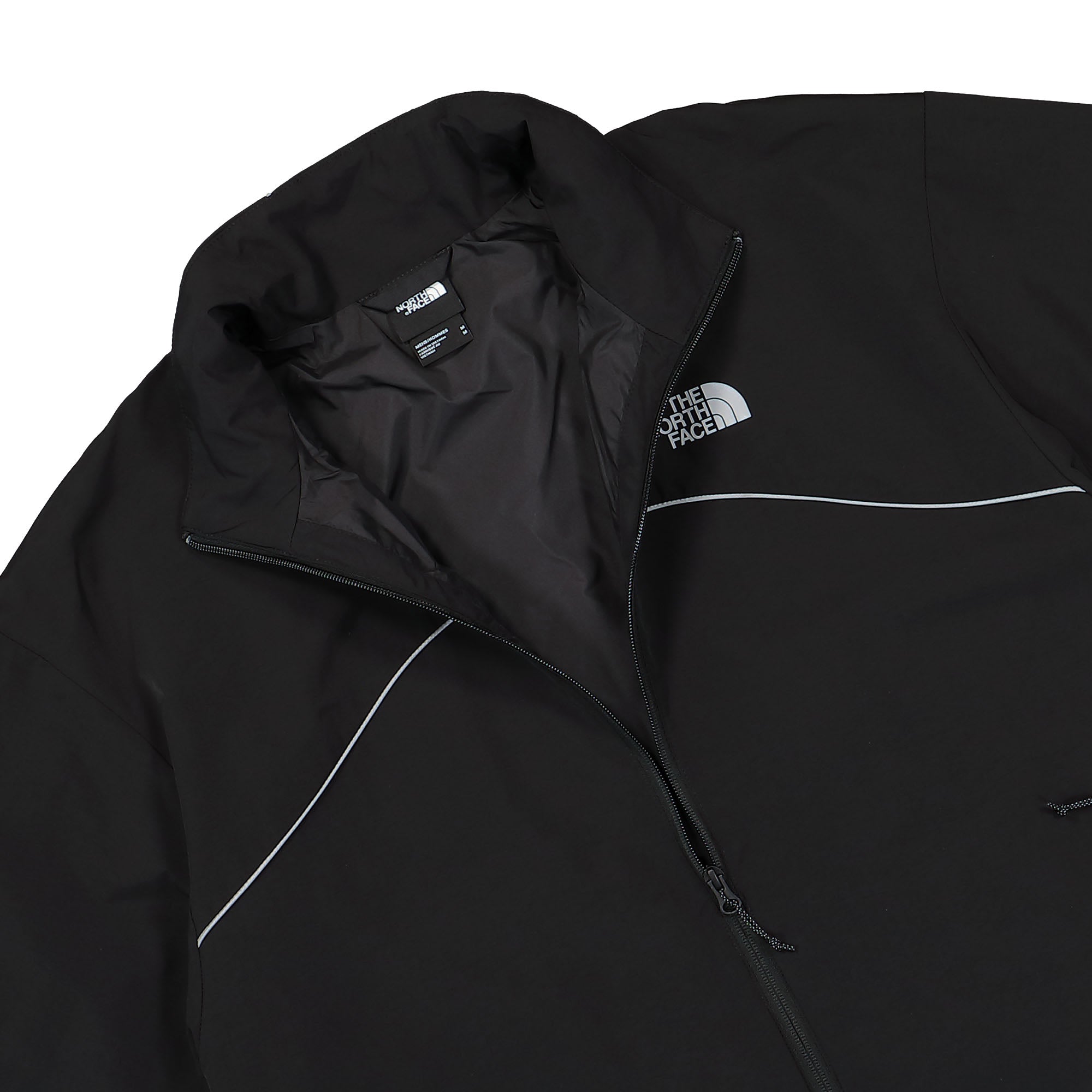 The North Face TEK Piping Wind Jacket TNF Black Jackets Close-up | Overkill