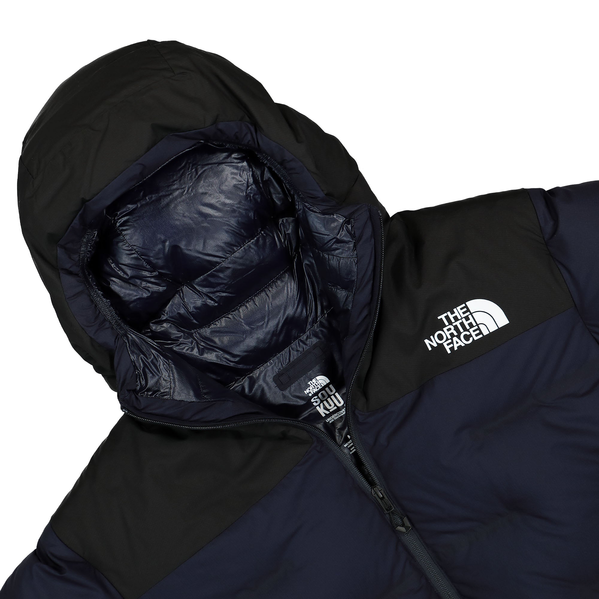The North Face Cloud Down Nuptse Jacket TNF Black / Aviator Navy Puffer Jackets Close-up | Overkill